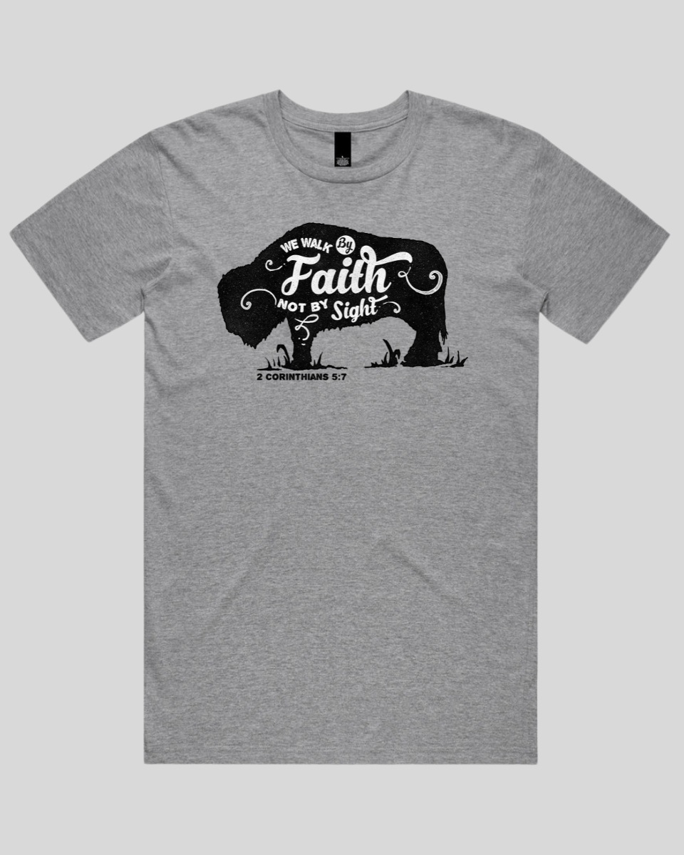 We Walk By Faith Men's T-Shirt