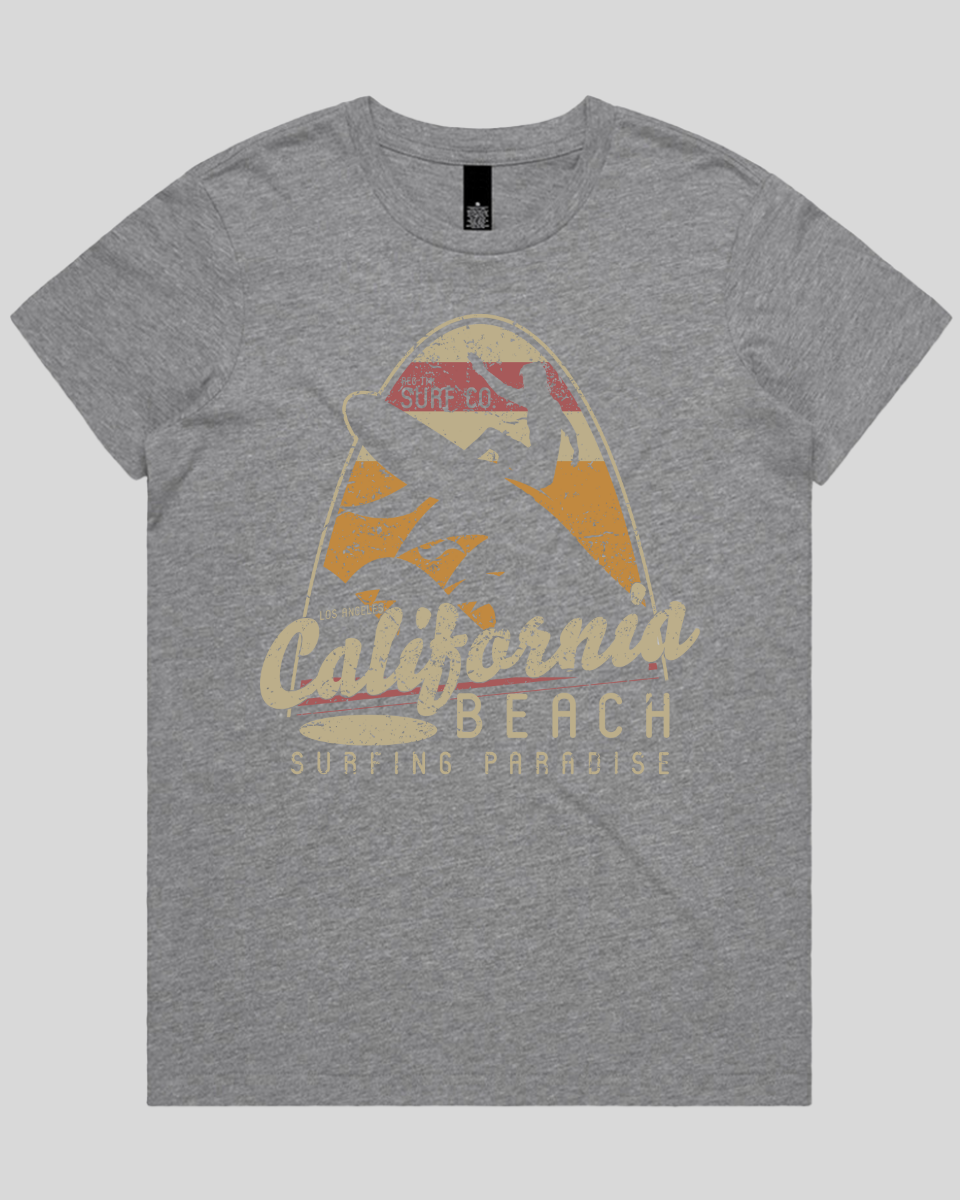 California Beach Surfing Paradise Women's T-Shirt