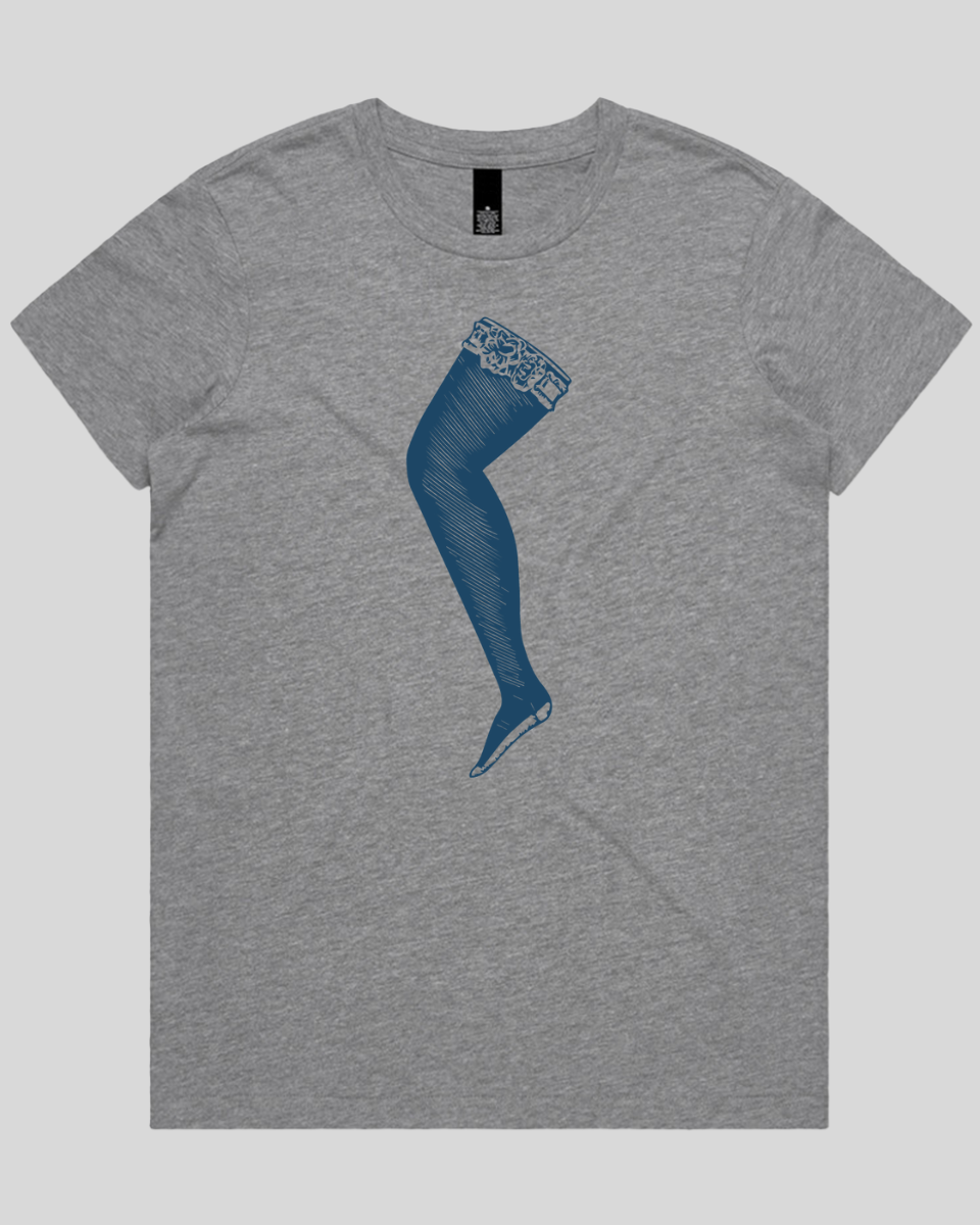 Lace Top Stocking Women's T-Shirt