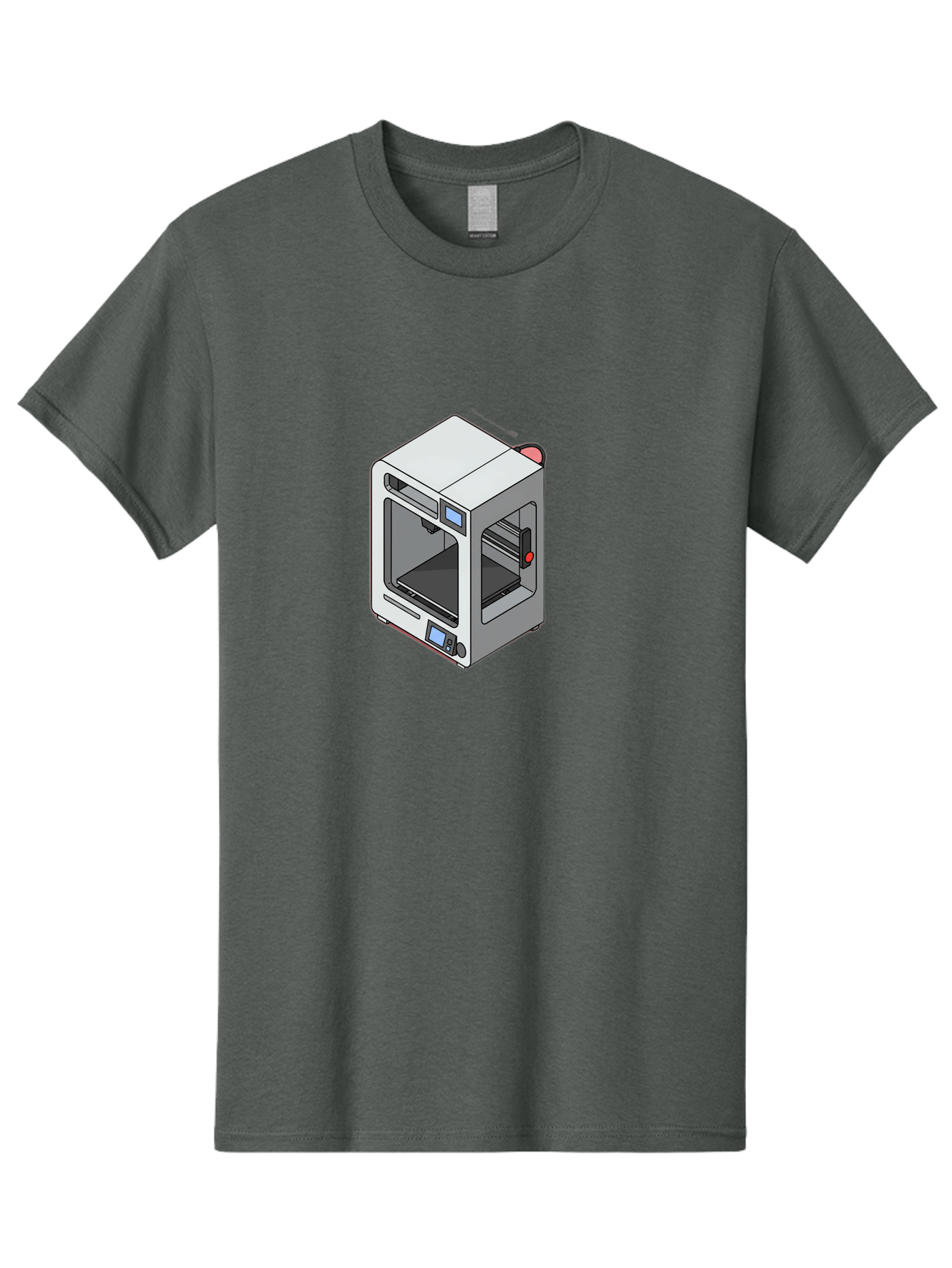 3D-Printer-11 Men'S Graphic Tee, 100% Cotton, Comfortable Casual Summer Wear, Machine Washable, 3D Printing Technology, Additive Manufacturing, Rapid Prototyping, Digital Fabrication, Futuristic Design, Modern Machinery, Precision Engineering, Baa004