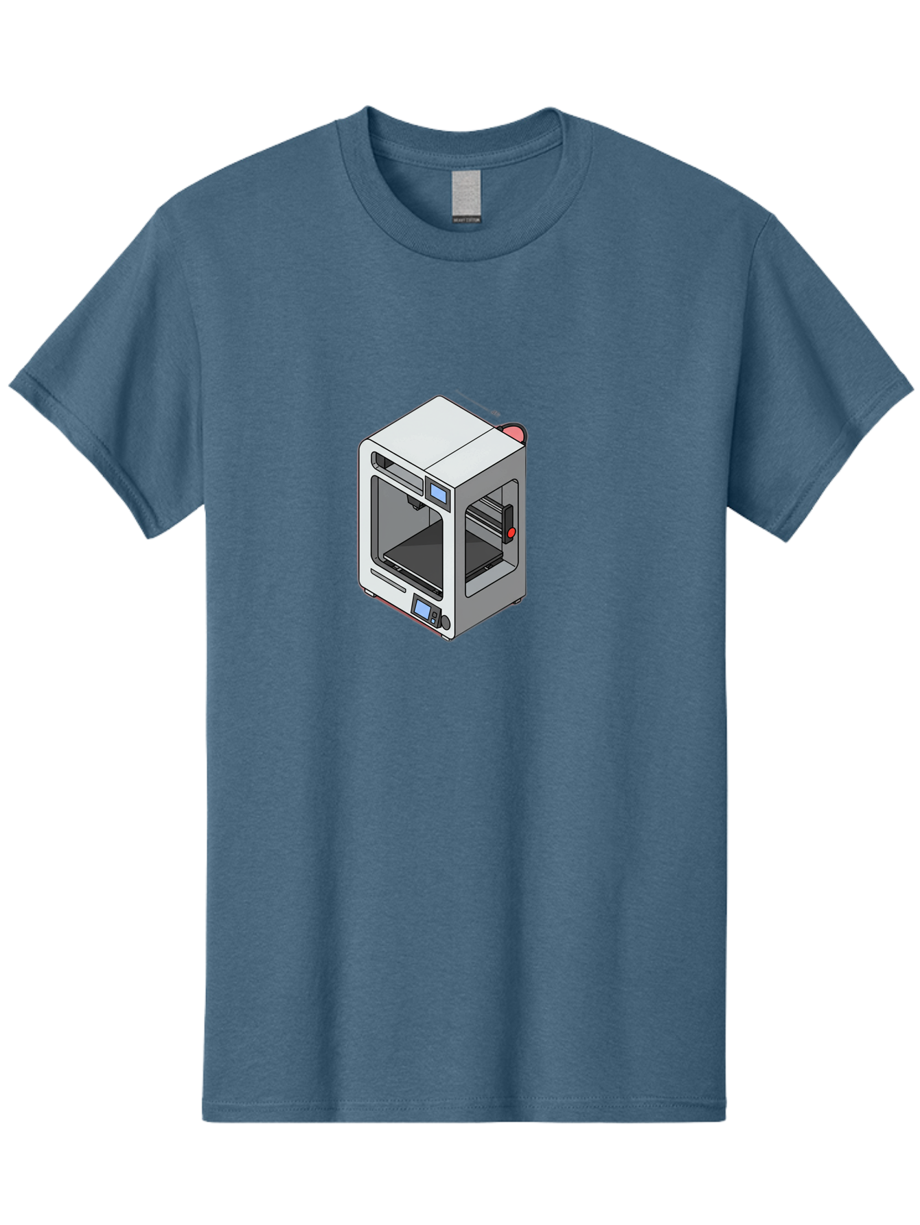 3D-Printer-11 Men'S Graphic Tee, 100% Cotton, Comfortable Casual Summer Wear, Machine Washable, 3D Printing Technology, Additive Manufacturing, Rapid Prototyping, Digital Fabrication, Futuristic Design, Modern Machinery, Precision Engineering, Baa004