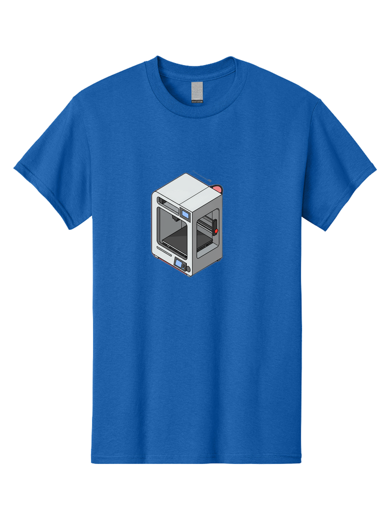 3D-Printer-11 Men'S Graphic Tee, 100% Cotton, Comfortable Casual Summer Wear, Machine Washable, 3D Printing Technology, Additive Manufacturing, Rapid Prototyping, Digital Fabrication, Futuristic Design, Modern Machinery, Precision Engineering, Baa004