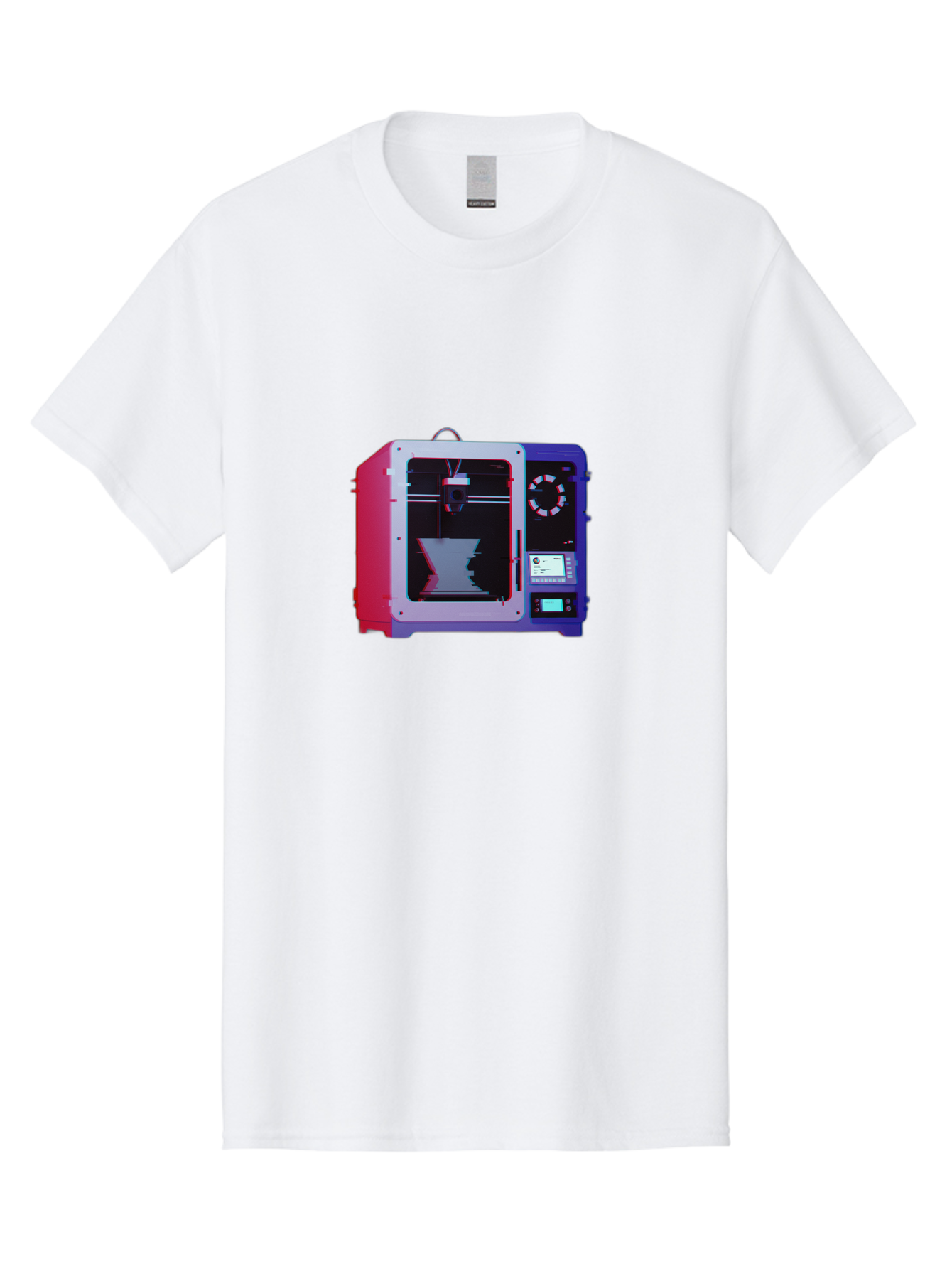 3D-Printer-15 Men'S Graphic Tee, 100% Cotton, Comfortable Casual Summer Wear, Machine Washable, 3D Printing Technology, Additive Manufacturing, Futuristic Design, Digital Fabrication, Rapid Prototyping, Custom Parts, Innovative Machinery Baa008