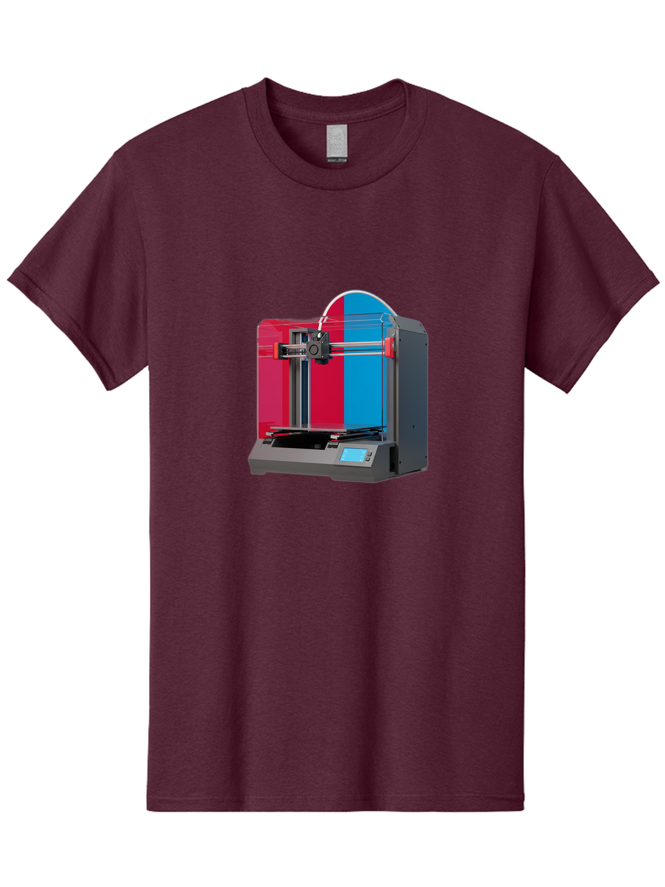 3D-Printer-16 Men'S Graphic Tee, 100% Cotton, Comfortable Casual Summer Wear, Machine Washable, 3D Printing Technology, Rapid Prototyping, Digital Fabrication, Additive Manufacturing, Printer Machine, Futuristic Design, Modern Innovation, Baa009