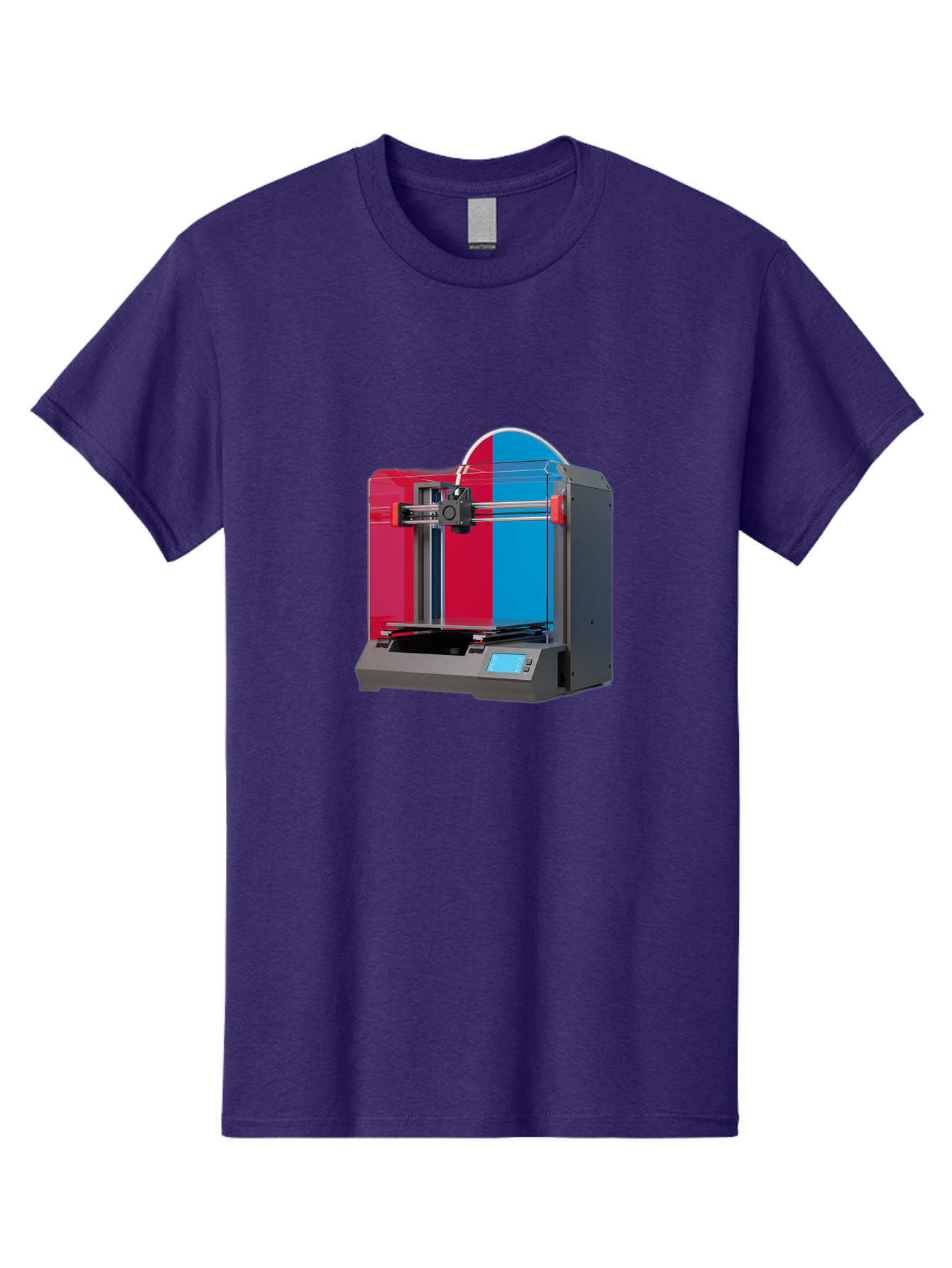 3D-Printer-16 Men'S Graphic Tee, 100% Cotton, Comfortable Casual Summer Wear, Machine Washable, 3D Printing Technology, Rapid Prototyping, Digital Fabrication, Additive Manufacturing, Printer Machine, Futuristic Design, Modern Innovation, Baa009