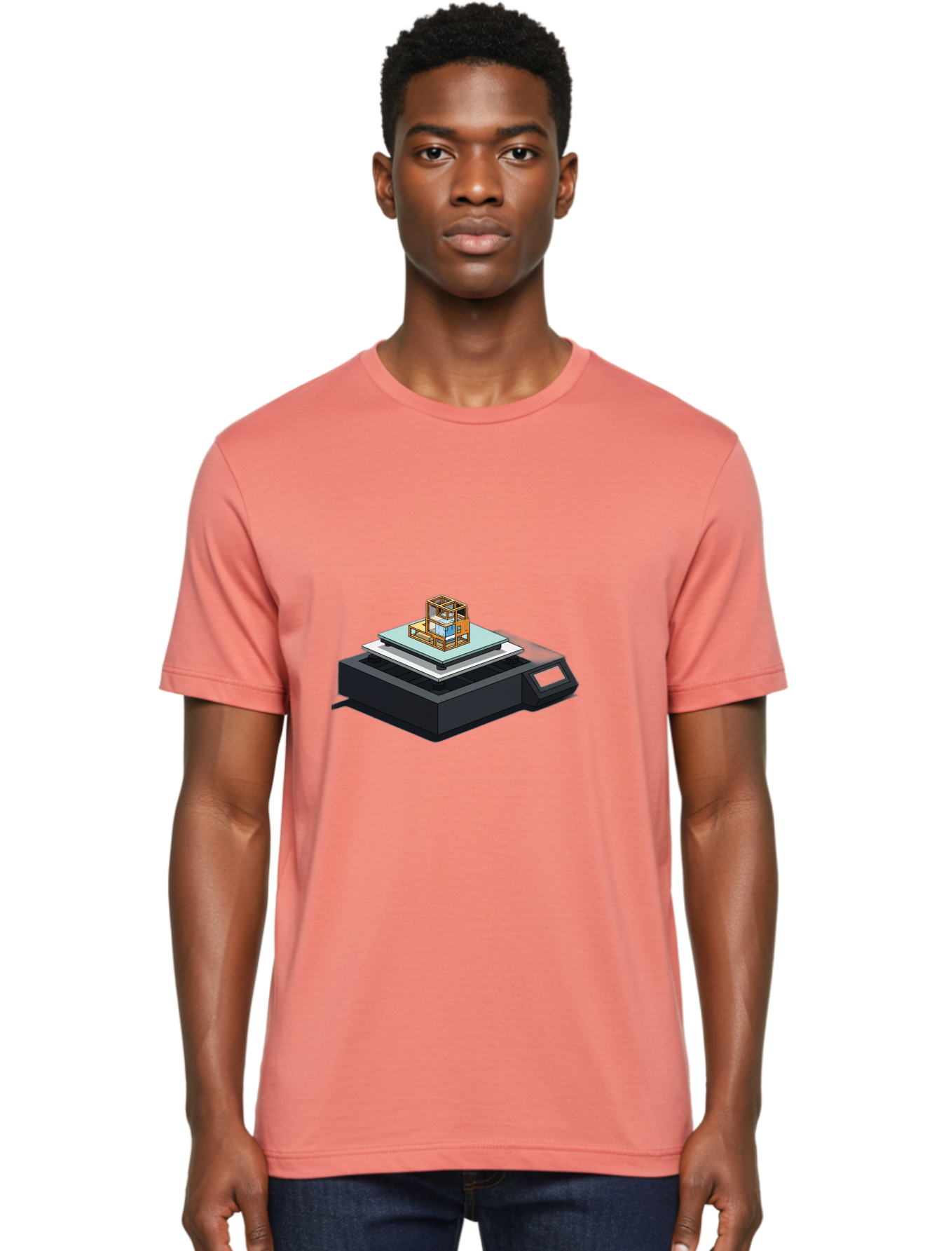 3D-Printer-19 Men'S Graphic Tee, 100% Cotton, Comfortable Casual Summer Wear, Machine Washable, 3D Printing Technology, Additive Manufacturing, Prototype Development, Rapid Prototyping, 3D Modeling, Futuristic Design, Innovative Printing, Baa012
