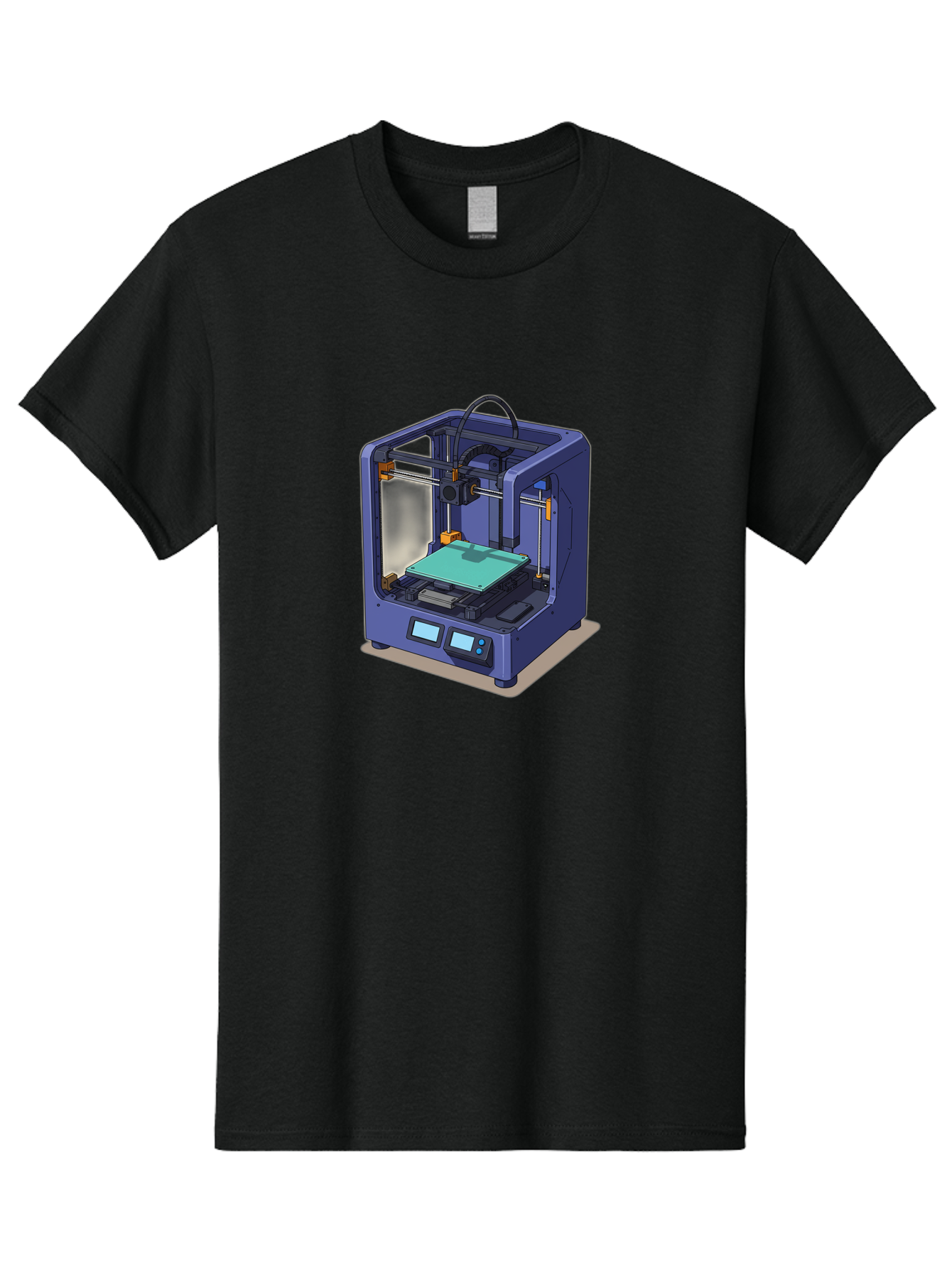3D-Printer-26 Men'S Graphic Tee, 100% Cotton, Comfortable Casual Summer Wear, Machine Washable, 3D Printing Technology, Additive Manufacturing, Digital Fabrication, Rapid Prototyping, Custom Parts, Innovative Design, Futuristic Machinery, Baa020