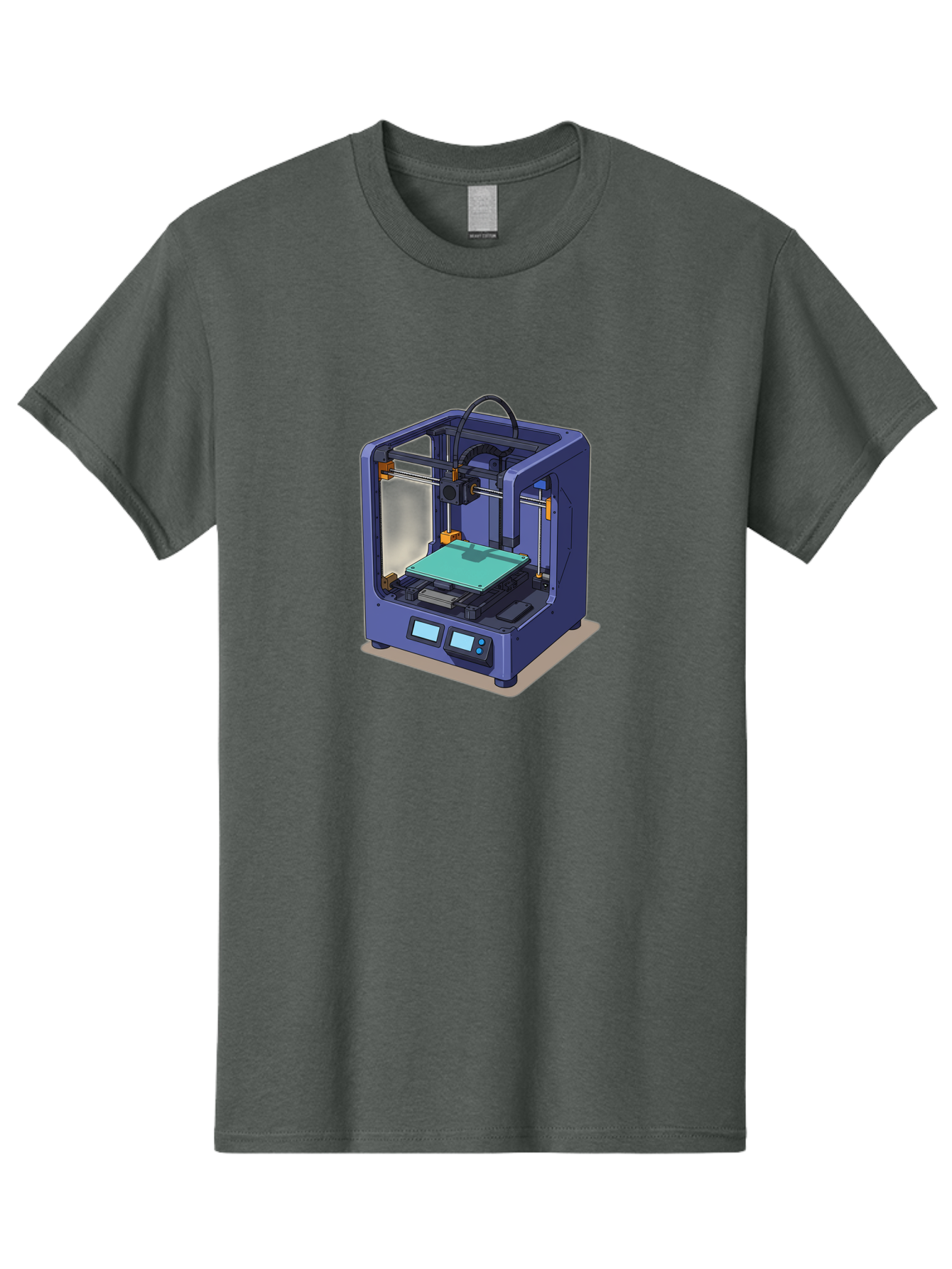 3D-Printer-26 Men'S Graphic Tee, 100% Cotton, Comfortable Casual Summer Wear, Machine Washable, 3D Printing Technology, Additive Manufacturing, Digital Fabrication, Rapid Prototyping, Custom Parts, Innovative Design, Futuristic Machinery, Baa020