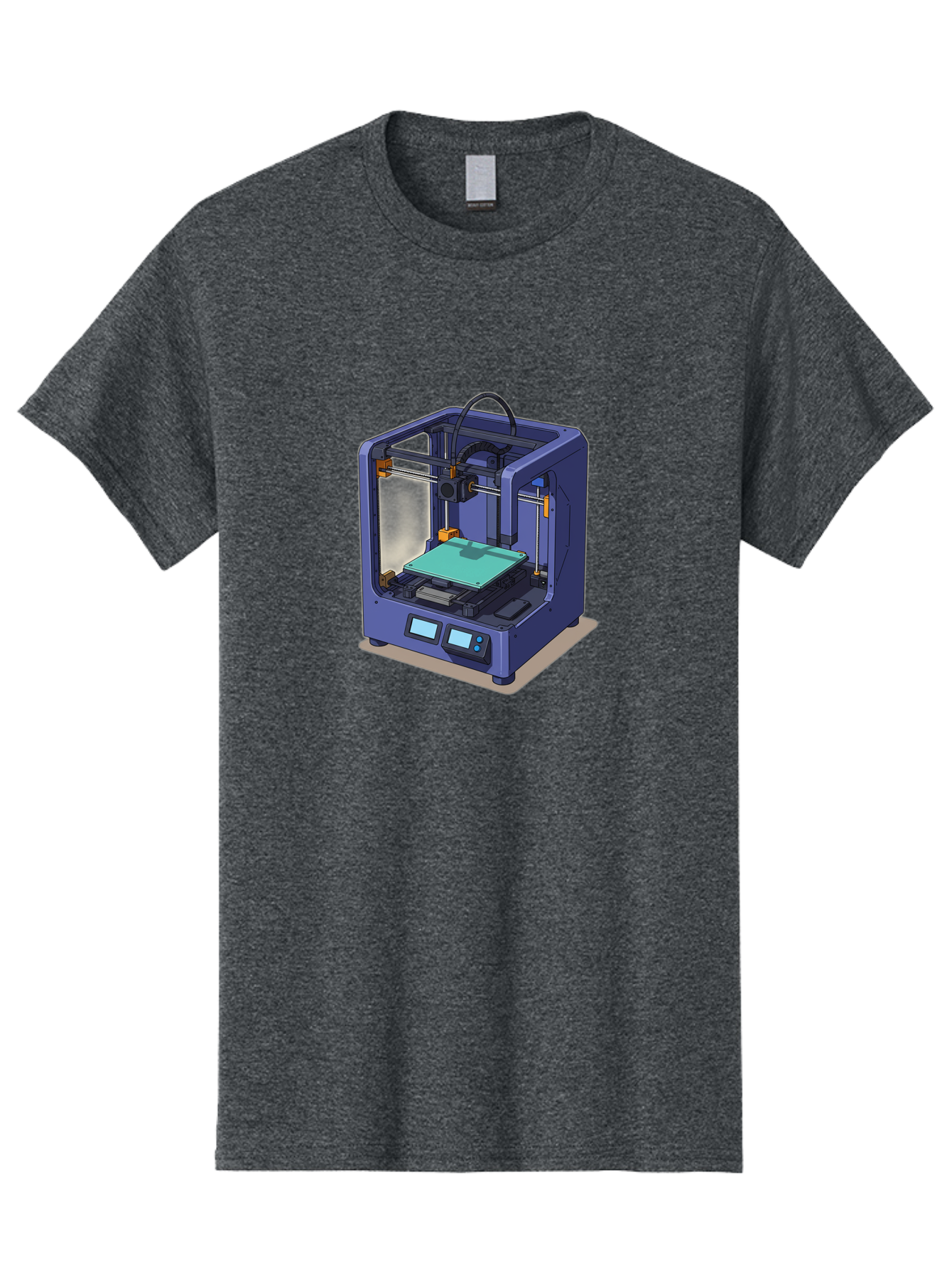 3D-Printer-26 Men'S Graphic Tee, 100% Cotton, Comfortable Casual Summer Wear, Machine Washable, 3D Printing Technology, Additive Manufacturing, Digital Fabrication, Rapid Prototyping, Custom Parts, Innovative Design, Futuristic Machinery, Baa020