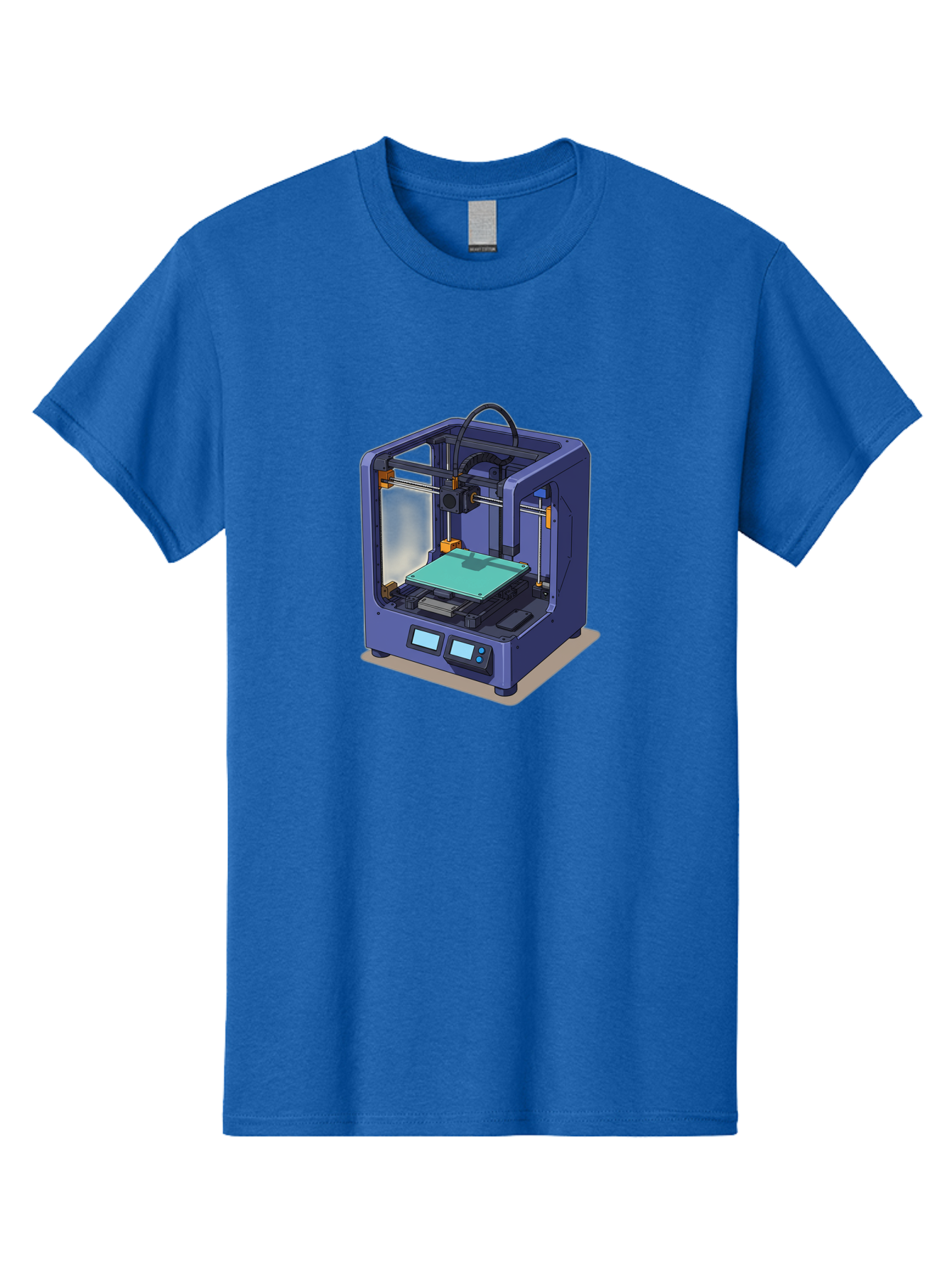 3D-Printer-26 Men'S Graphic Tee, 100% Cotton, Comfortable Casual Summer Wear, Machine Washable, 3D Printing Technology, Additive Manufacturing, Digital Fabrication, Rapid Prototyping, Custom Parts, Innovative Design, Futuristic Machinery, Baa020