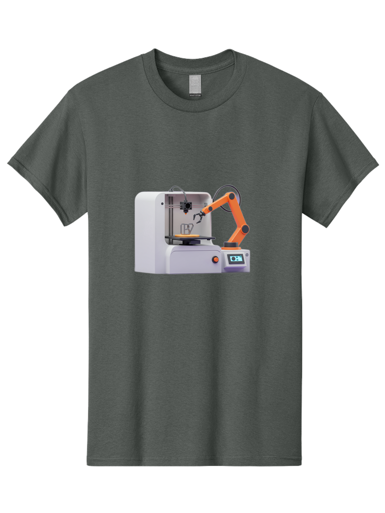 3D-Printer-28 Men'S Graphic Tee, 100% Cotton, Comfortable Casual Summer Wear, Machine Washable, 3D Printing Technology, Robotic Arm, Precision Engineering, Additive Manufacturing, Digital Fabrication, Prototype Development, 3D Modeling Baa022