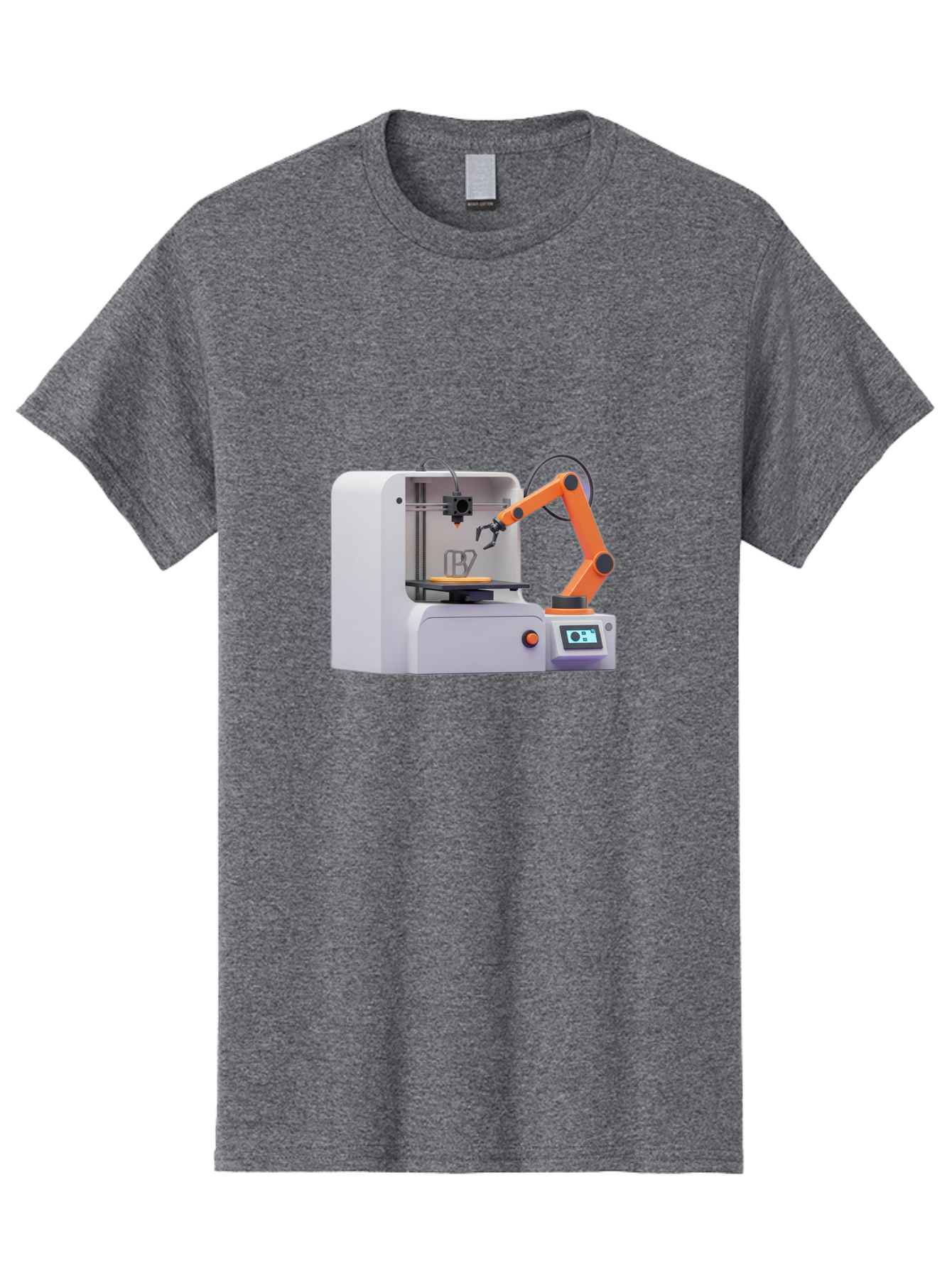 3D-Printer-28 Men'S Graphic Tee, 100% Cotton, Comfortable Casual Summer Wear, Machine Washable, 3D Printing Technology, Robotic Arm, Precision Engineering, Additive Manufacturing, Digital Fabrication, Prototype Development, 3D Modeling Baa022
