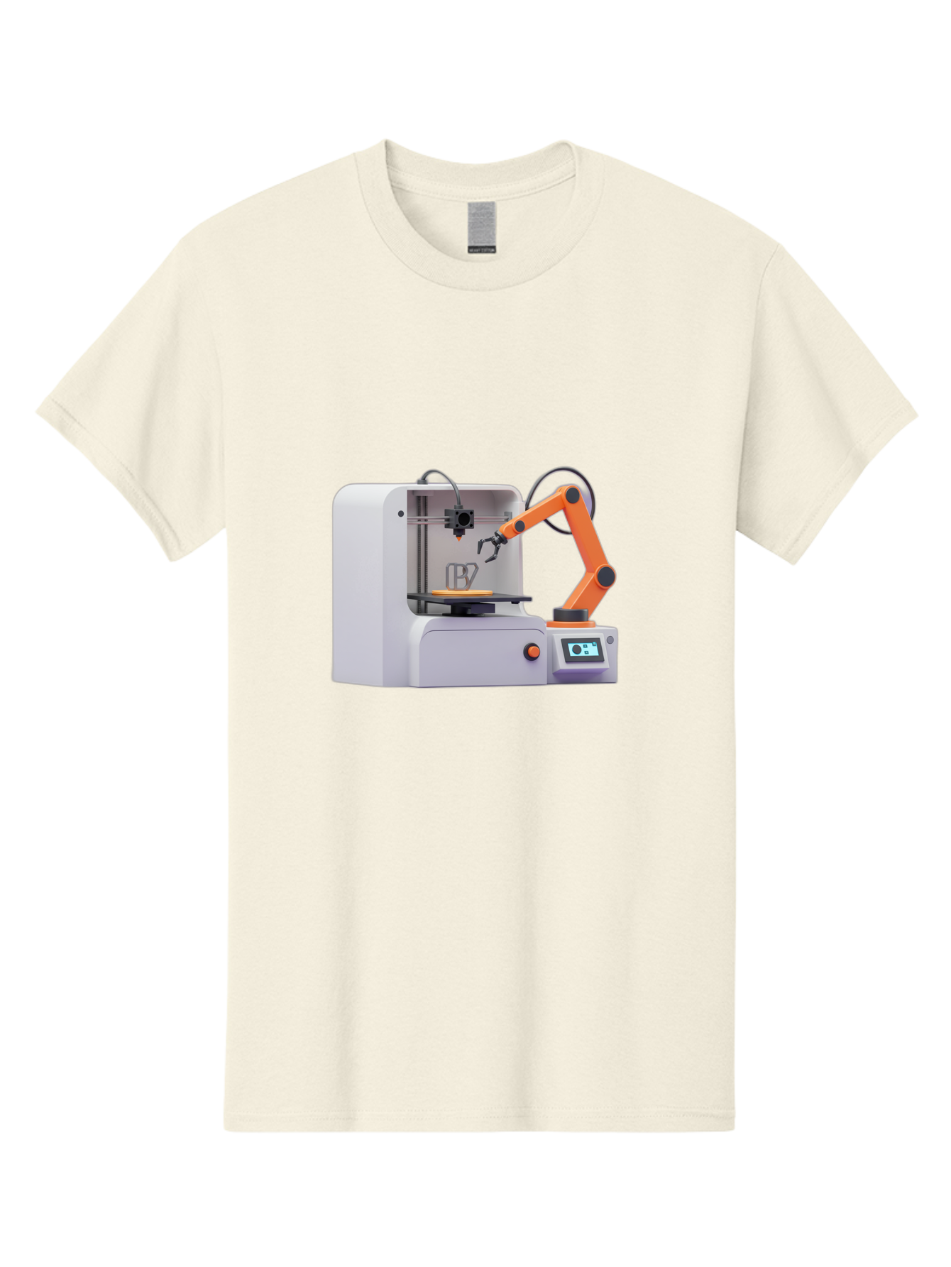3D-Printer-28 Men'S Graphic Tee, 100% Cotton, Comfortable Casual Summer Wear, Machine Washable, 3D Printing Technology, Robotic Arm, Precision Engineering, Additive Manufacturing, Digital Fabrication, Prototype Development, 3D Modeling Baa022