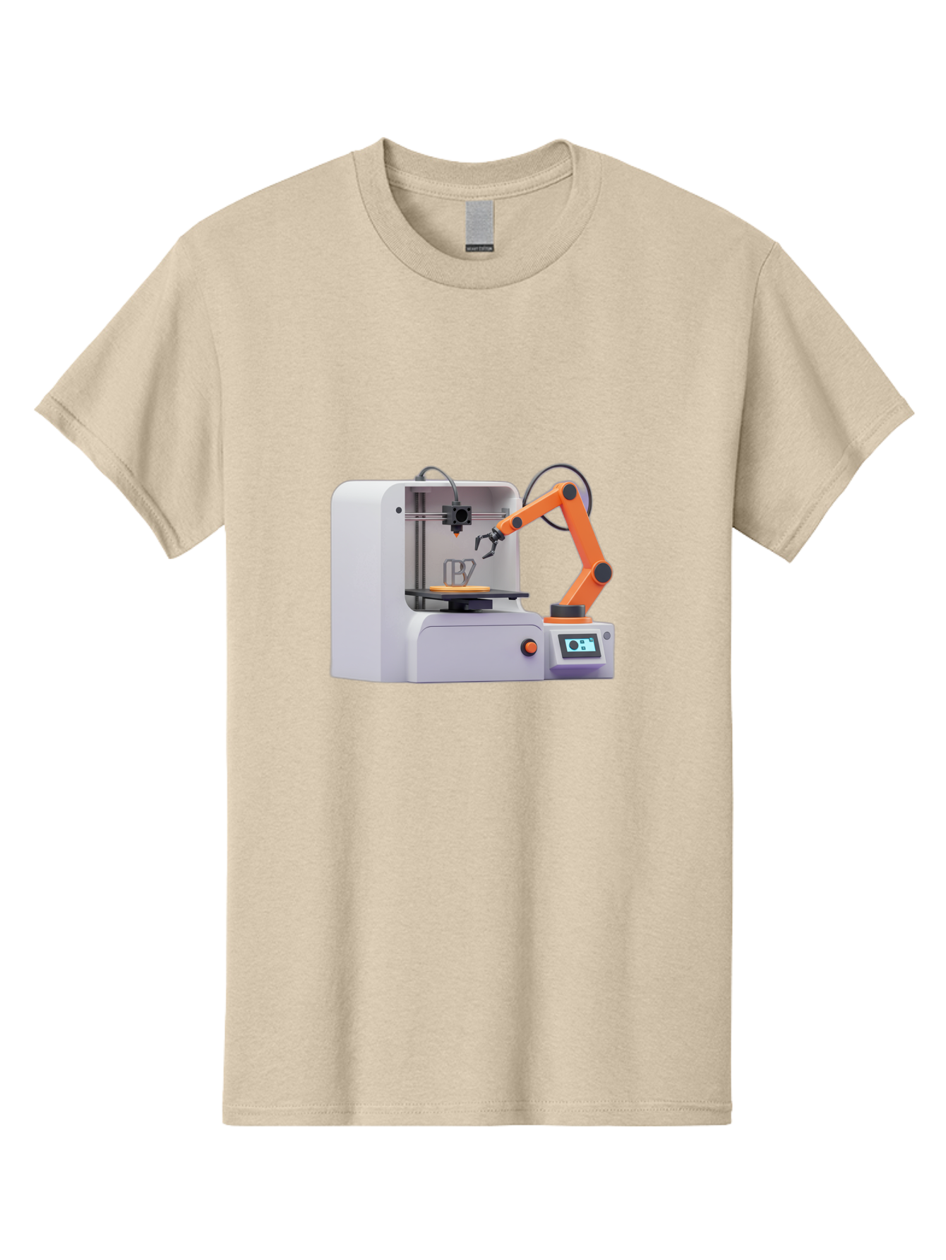 3D-Printer-28 Men'S Graphic Tee, 100% Cotton, Comfortable Casual Summer Wear, Machine Washable, 3D Printing Technology, Robotic Arm, Precision Engineering, Additive Manufacturing, Digital Fabrication, Prototype Development, 3D Modeling Baa022