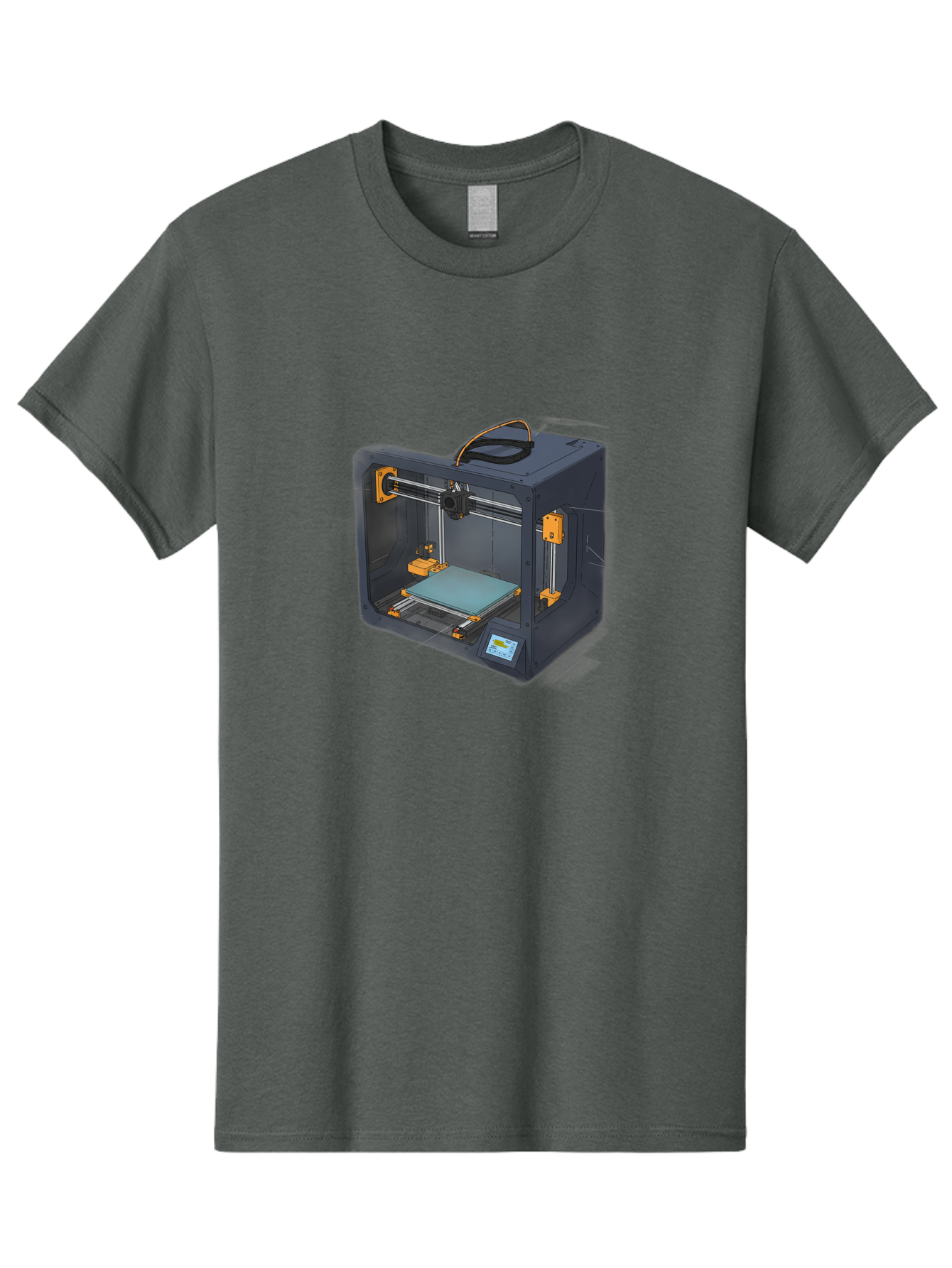 3D-Printer-3 Men'S Graphic Tee, 100% Cotton, Comfortable Casual Summer Wear, Machine Washable, 3D Printing Technology, Additive Manufacturing, Digital Fabrication, Rapid Prototyping, 3D Modeling, Futuristic Design, Innovative Machinery, Baa024