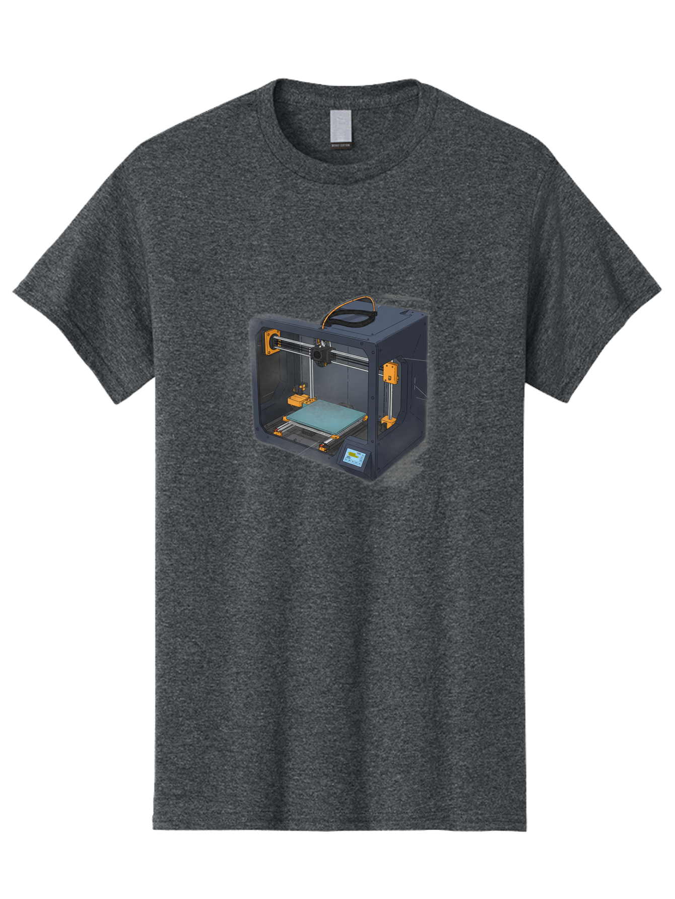 3D-Printer-3 Men'S Graphic Tee, 100% Cotton, Comfortable Casual Summer Wear, Machine Washable, 3D Printing Technology, Additive Manufacturing, Digital Fabrication, Rapid Prototyping, 3D Modeling, Futuristic Design, Innovative Machinery, Baa024