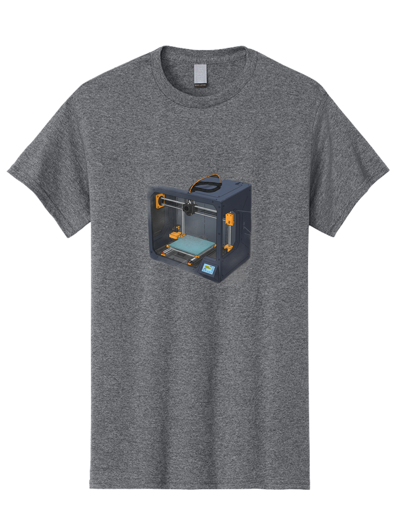 3D-Printer-3 Men'S Graphic Tee, 100% Cotton, Comfortable Casual Summer Wear, Machine Washable, 3D Printing Technology, Additive Manufacturing, Digital Fabrication, Rapid Prototyping, 3D Modeling, Futuristic Design, Innovative Machinery, Baa024