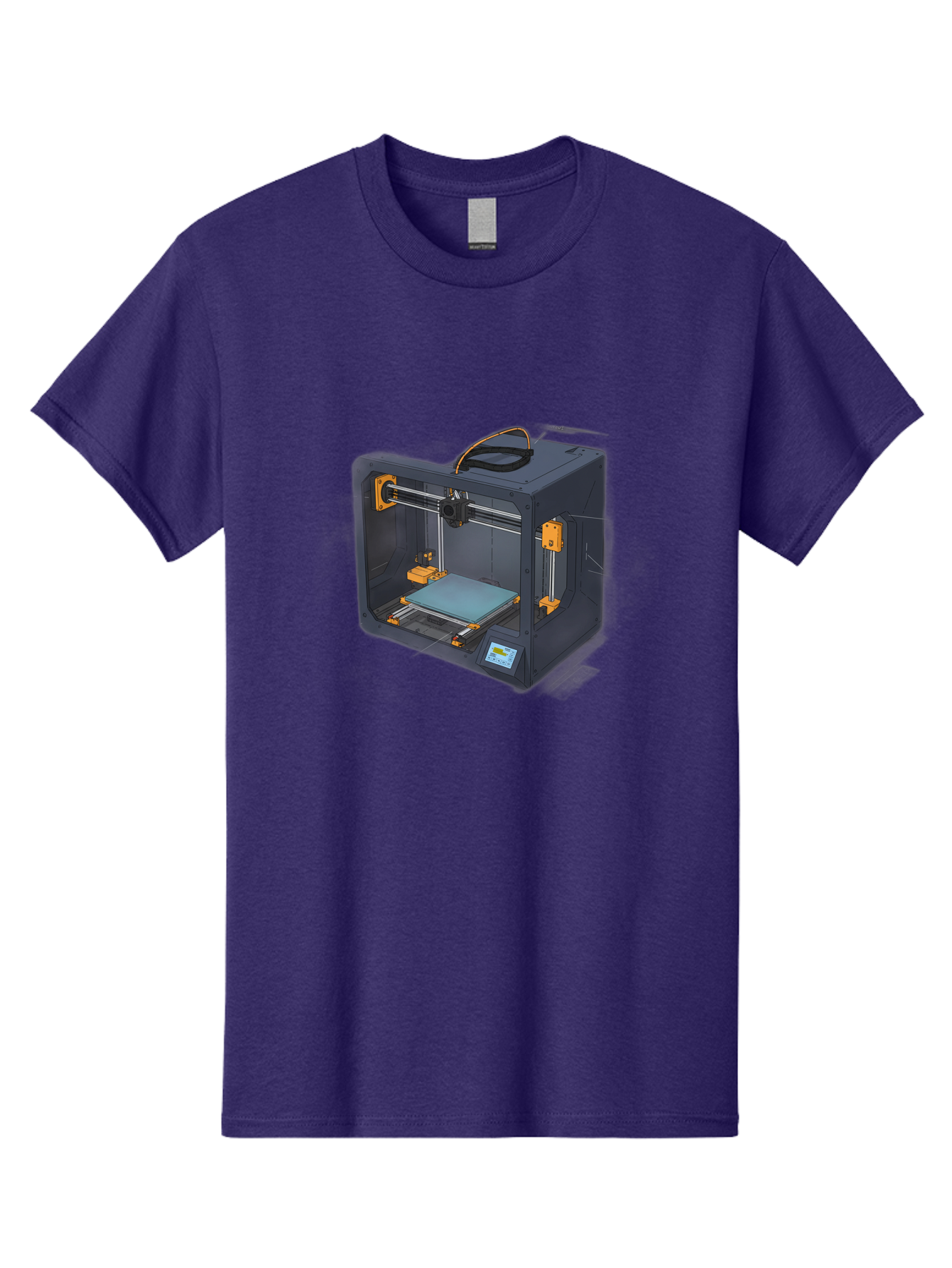 3D-Printer-3 Men'S Graphic Tee, 100% Cotton, Comfortable Casual Summer Wear, Machine Washable, 3D Printing Technology, Additive Manufacturing, Digital Fabrication, Rapid Prototyping, 3D Modeling, Futuristic Design, Innovative Machinery, Baa024