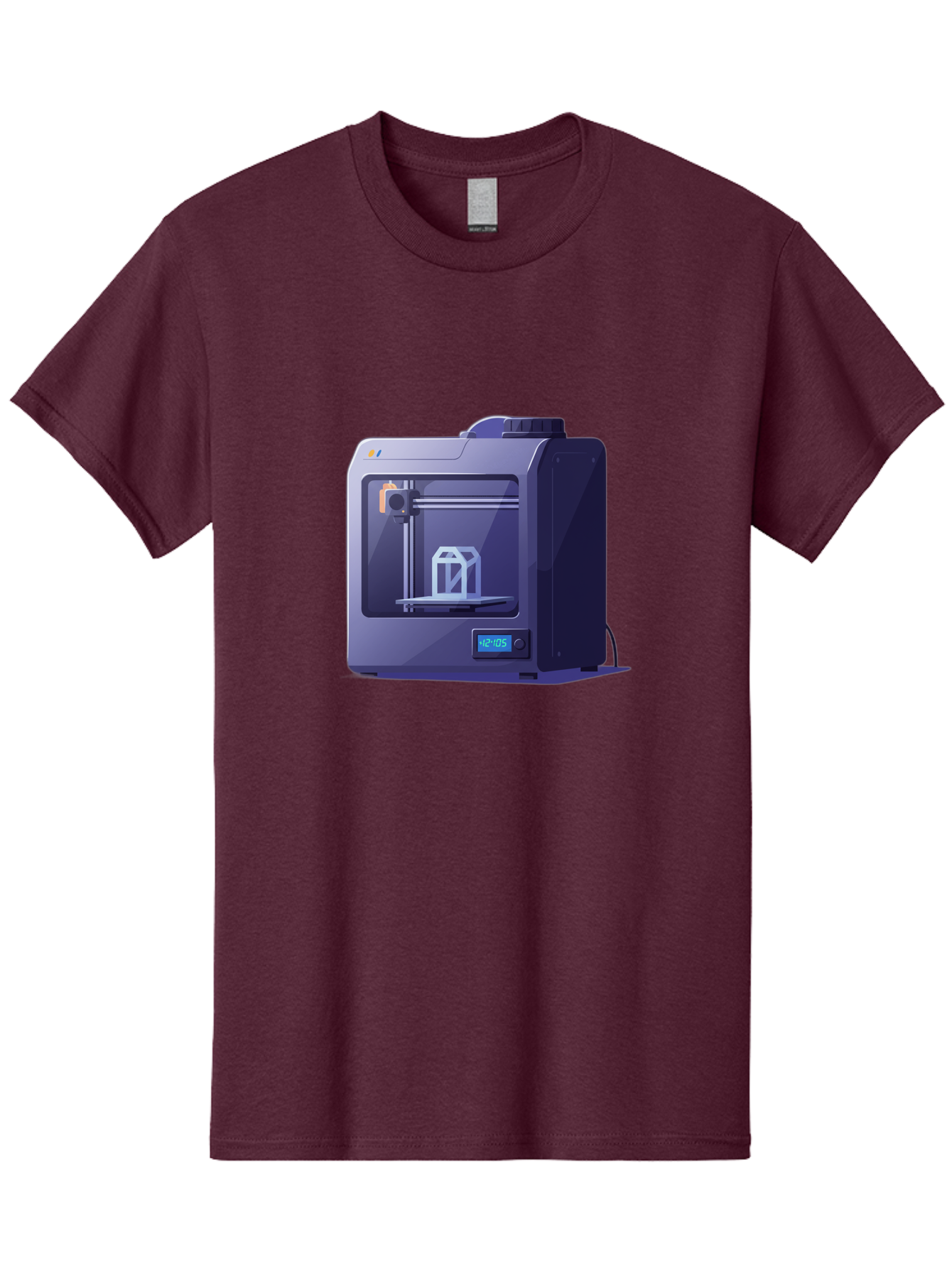 3D-Printer-31 Men'S Graphic Tee, 100% Cotton, Comfortable Casual Summer Wear, Machine Washable, 3D Printing Technology, Additive Manufacturing, Digital Fabrication, 3D Modeling, Prototyping, Product Design, 3D Printing Process, 12:10:51 Baa026