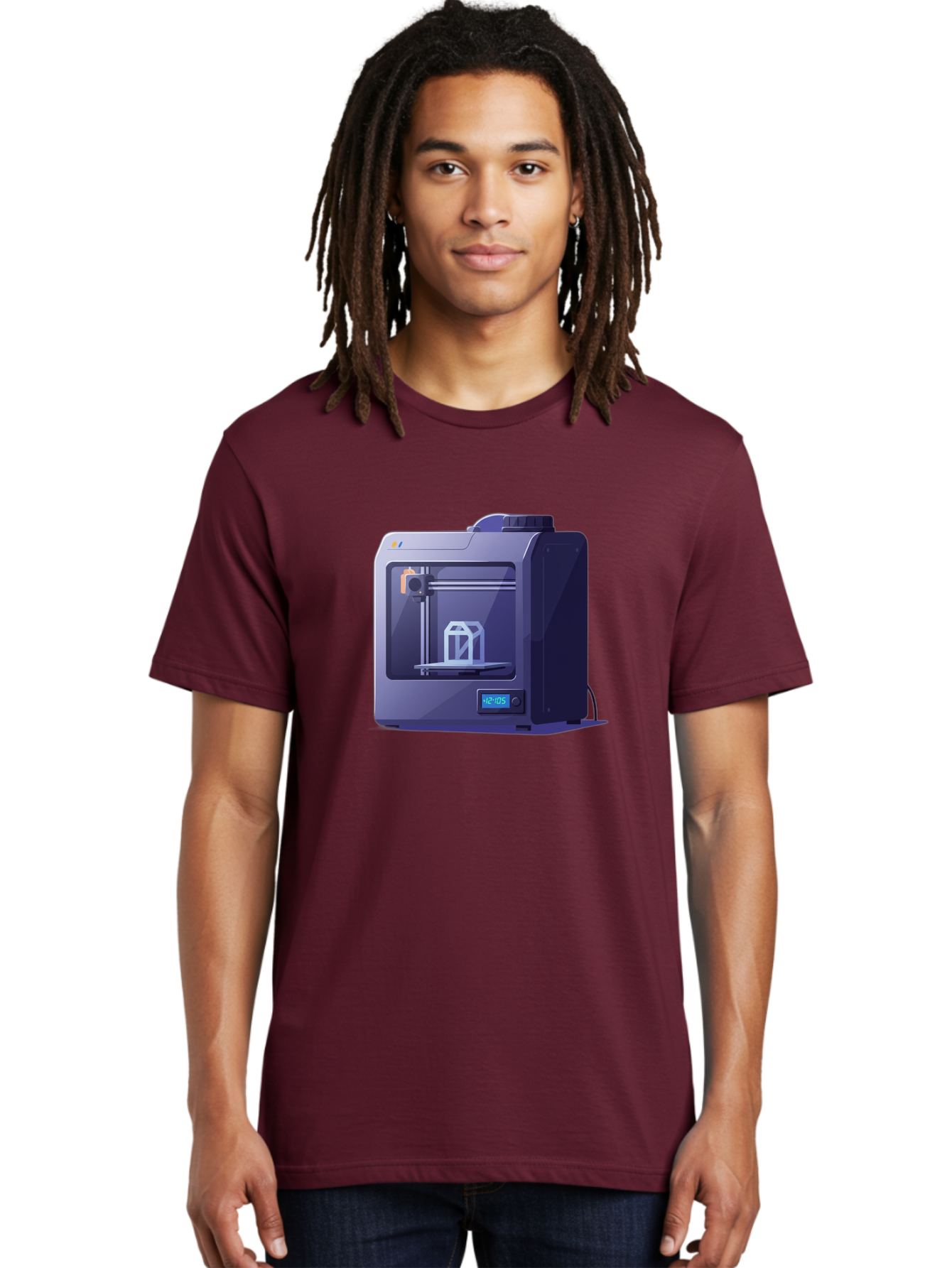 3D-Printer-31 Men'S Graphic Tee, 100% Cotton, Comfortable Casual Summer Wear, Machine Washable, 3D Printing Technology, Additive Manufacturing, Digital Fabrication, 3D Modeling, Prototyping, Product Design, 3D Printing Process, 12:10:51 Baa026