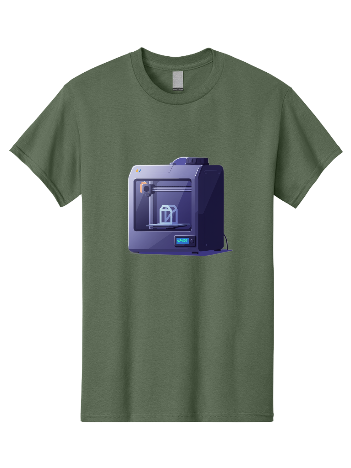 3D-Printer-31 Men'S Graphic Tee, 100% Cotton, Comfortable Casual Summer Wear, Machine Washable, 3D Printing Technology, Additive Manufacturing, Digital Fabrication, 3D Modeling, Prototyping, Product Design, 3D Printing Process, 12:10:51 Baa026