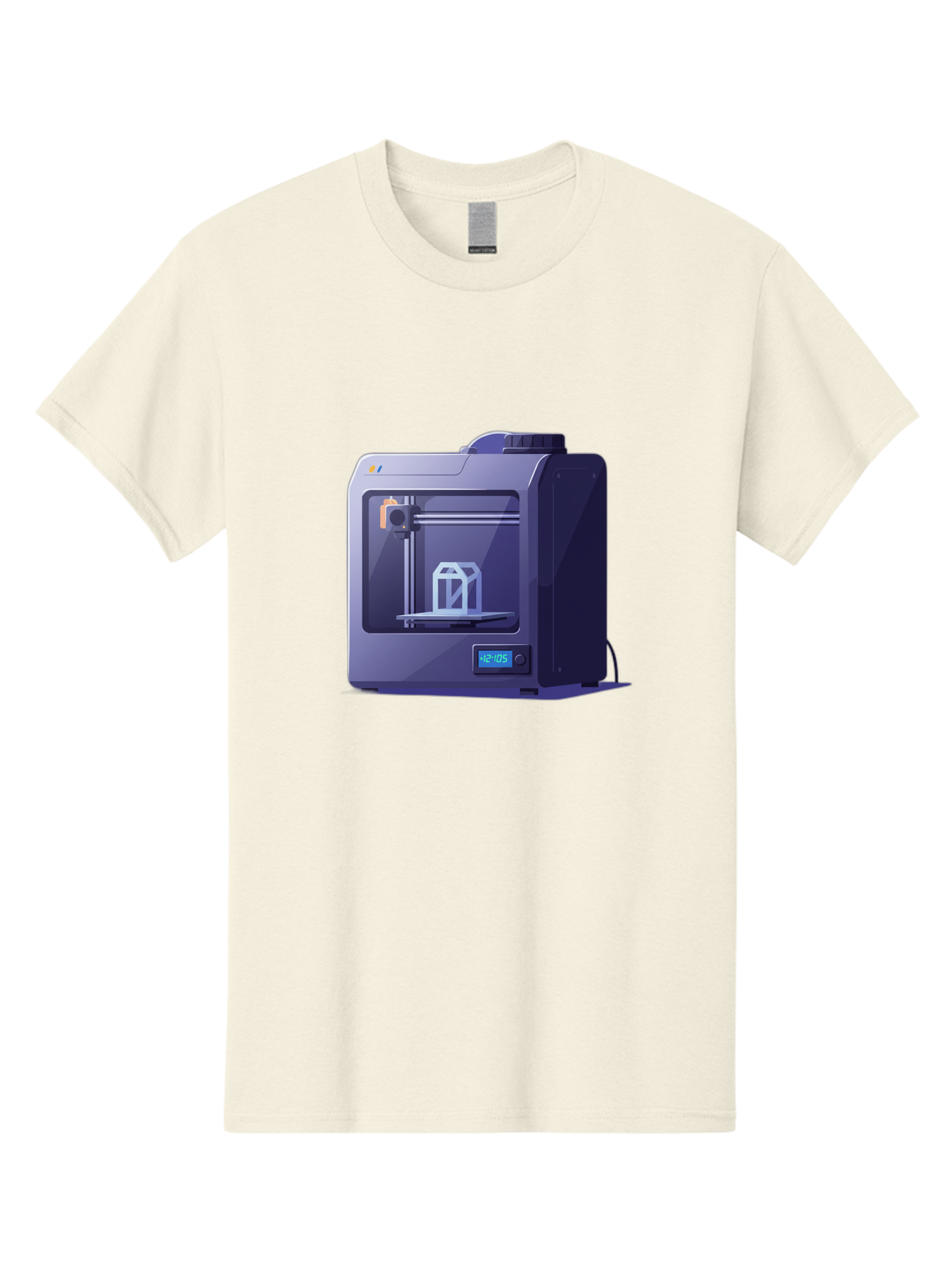3D-Printer-31 Men'S Graphic Tee, 100% Cotton, Comfortable Casual Summer Wear, Machine Washable, 3D Printing Technology, Additive Manufacturing, Digital Fabrication, 3D Modeling, Prototyping, Product Design, 3D Printing Process, 12:10:51 Baa026