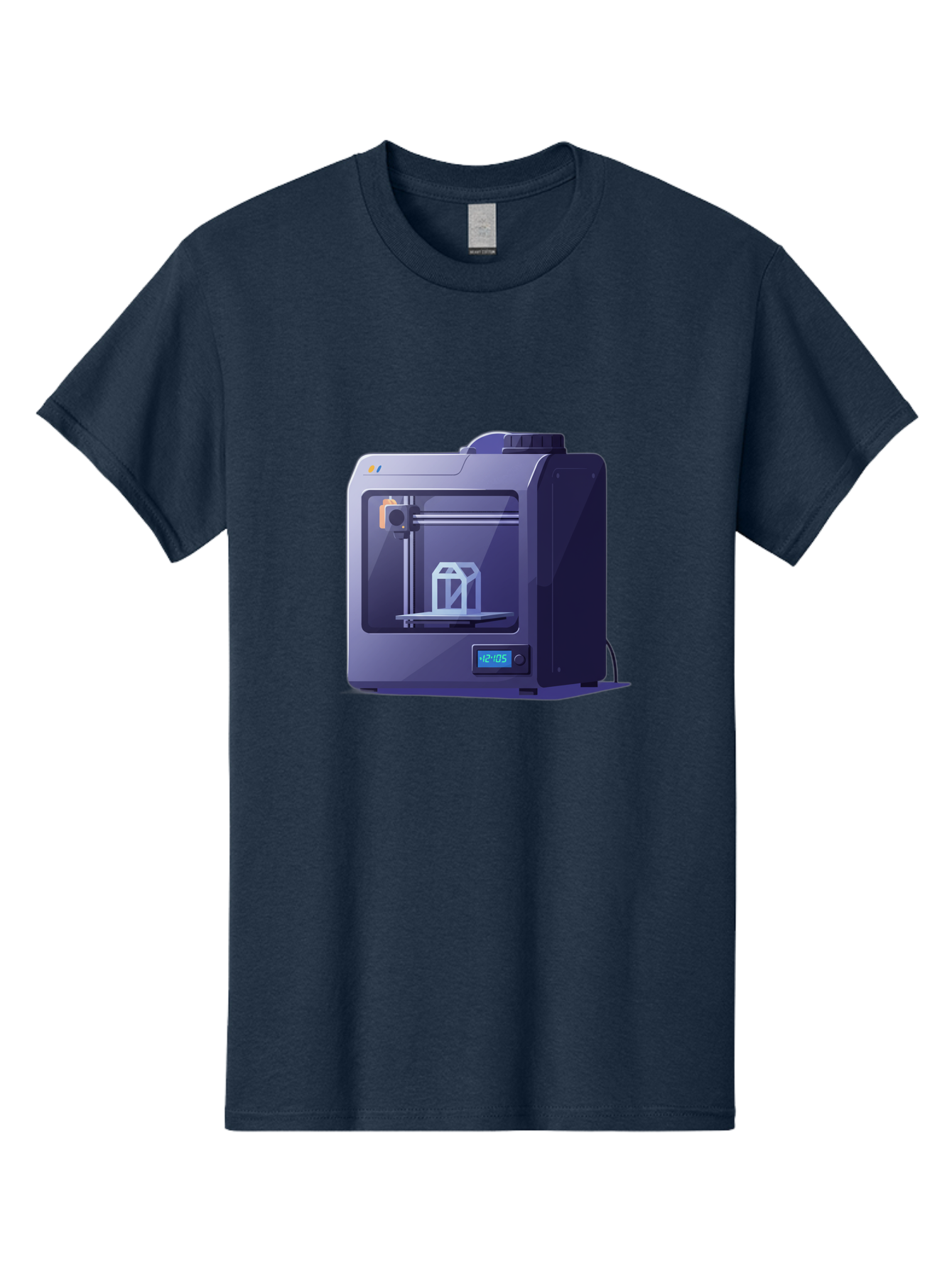 3D-Printer-31 Men'S Graphic Tee, 100% Cotton, Comfortable Casual Summer Wear, Machine Washable, 3D Printing Technology, Additive Manufacturing, Digital Fabrication, 3D Modeling, Prototyping, Product Design, 3D Printing Process, 12:10:51 Baa026