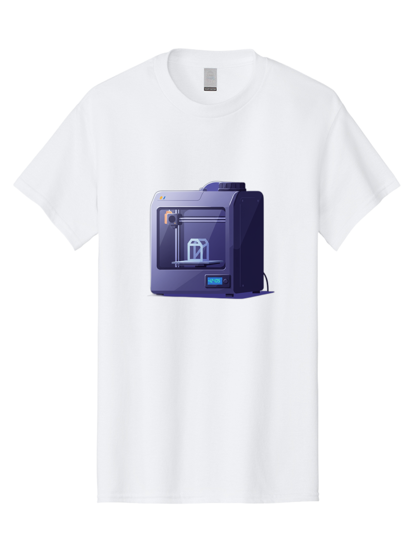 3D-Printer-31 Men'S Graphic Tee, 100% Cotton, Comfortable Casual Summer Wear, Machine Washable, 3D Printing Technology, Additive Manufacturing, Digital Fabrication, 3D Modeling, Prototyping, Product Design, 3D Printing Process, 12:10:51 Baa026