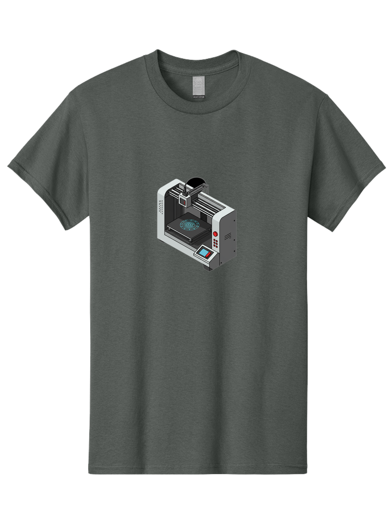 3D-Printer-33 Men'S Graphic Tee, 100% Cotton, Comfortable Casual Summer Wear, Machine Washable, 3D Printing Technology, Additive Manufacturing, Digital Fabrication, Rapid Prototyping, Industrial Design, Futuristic Machinery, Baa028