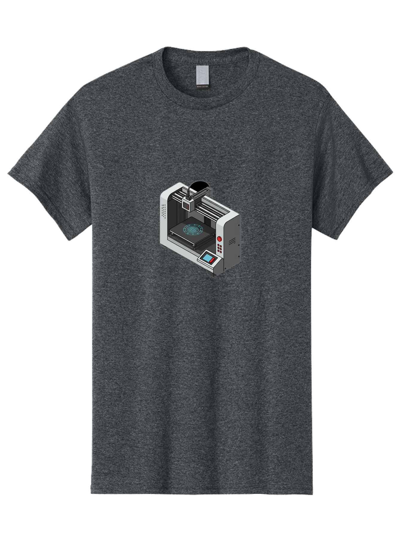 3D-Printer-33 Men'S Graphic Tee, 100% Cotton, Comfortable Casual Summer Wear, Machine Washable, 3D Printing Technology, Additive Manufacturing, Digital Fabrication, Rapid Prototyping, Industrial Design, Futuristic Machinery, Baa028