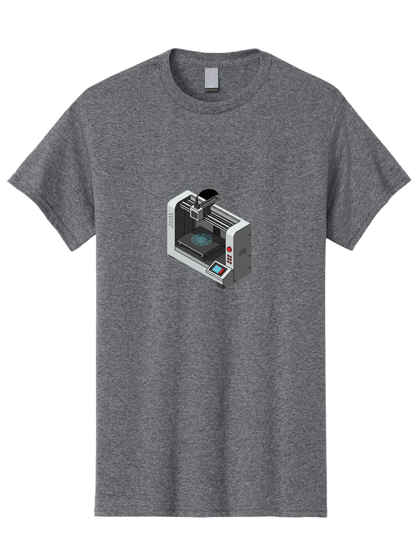 3D-Printer-33 Men'S Graphic Tee, 100% Cotton, Comfortable Casual Summer Wear, Machine Washable, 3D Printing Technology, Additive Manufacturing, Digital Fabrication, Rapid Prototyping, Industrial Design, Futuristic Machinery, Baa028