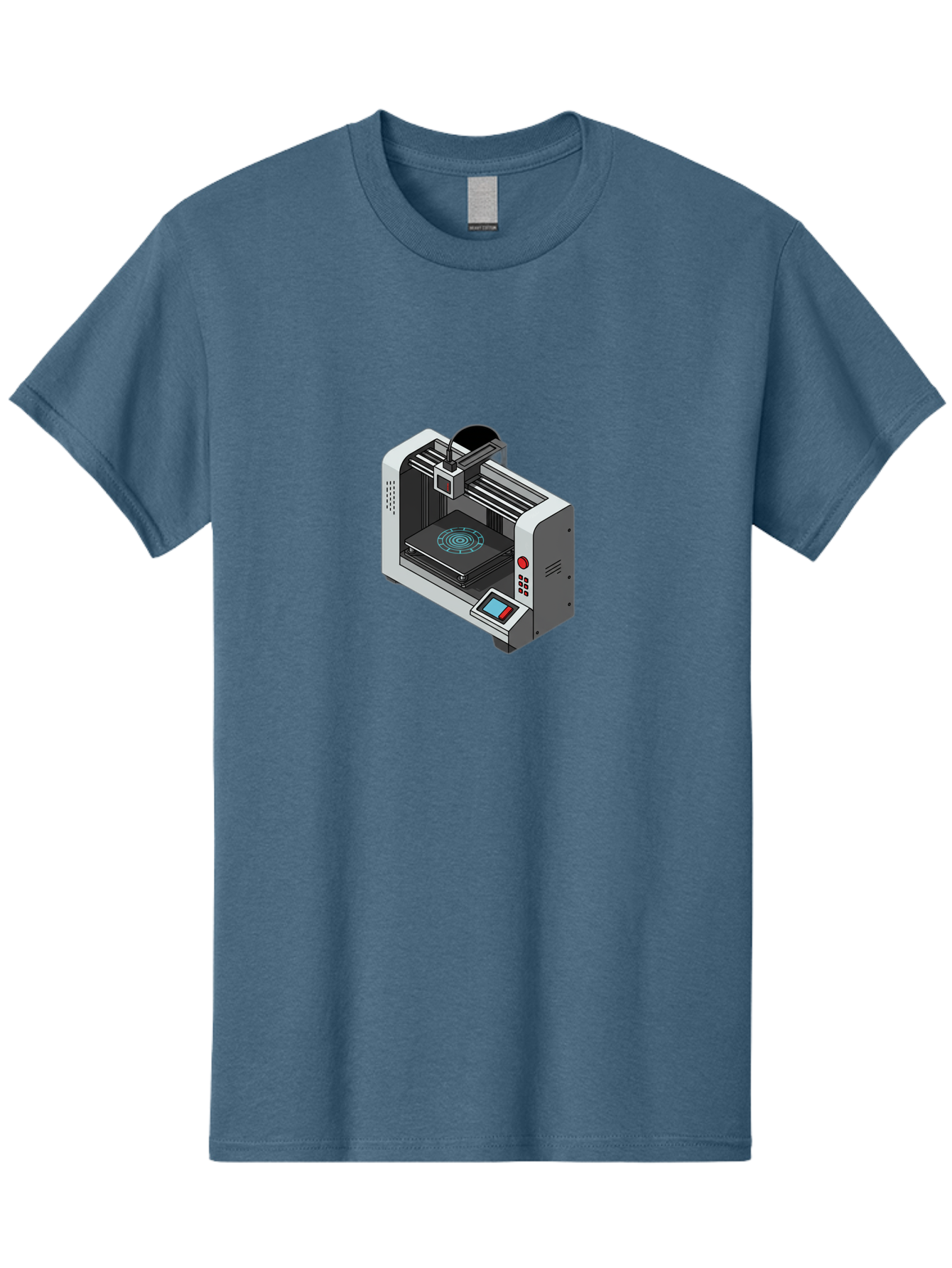 3D-Printer-33 Men'S Graphic Tee, 100% Cotton, Comfortable Casual Summer Wear, Machine Washable, 3D Printing Technology, Additive Manufacturing, Digital Fabrication, Rapid Prototyping, Industrial Design, Futuristic Machinery, Baa028