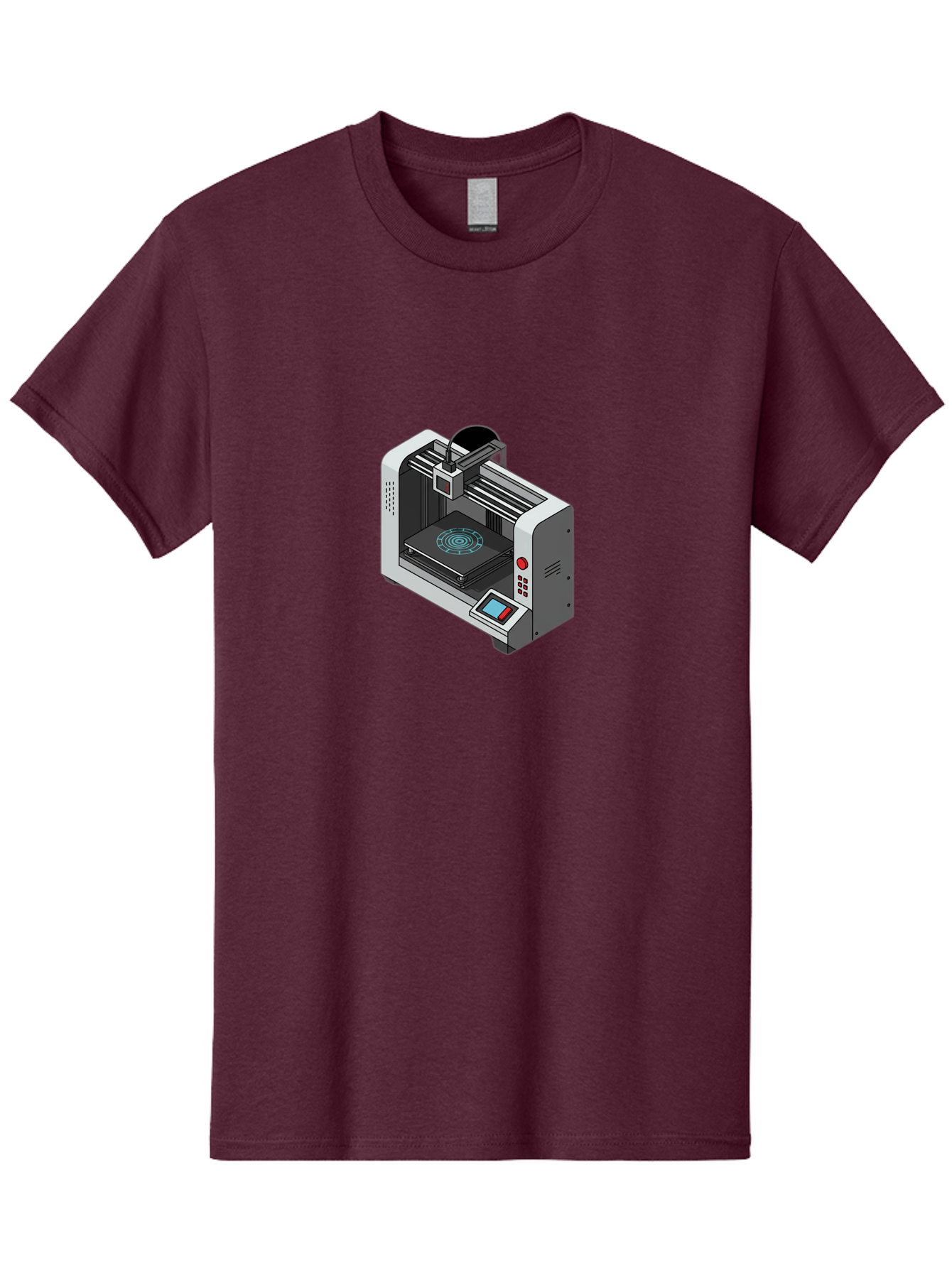3D-Printer-33 Men'S Graphic Tee, 100% Cotton, Comfortable Casual Summer Wear, Machine Washable, 3D Printing Technology, Additive Manufacturing, Digital Fabrication, Rapid Prototyping, Industrial Design, Futuristic Machinery, Baa028