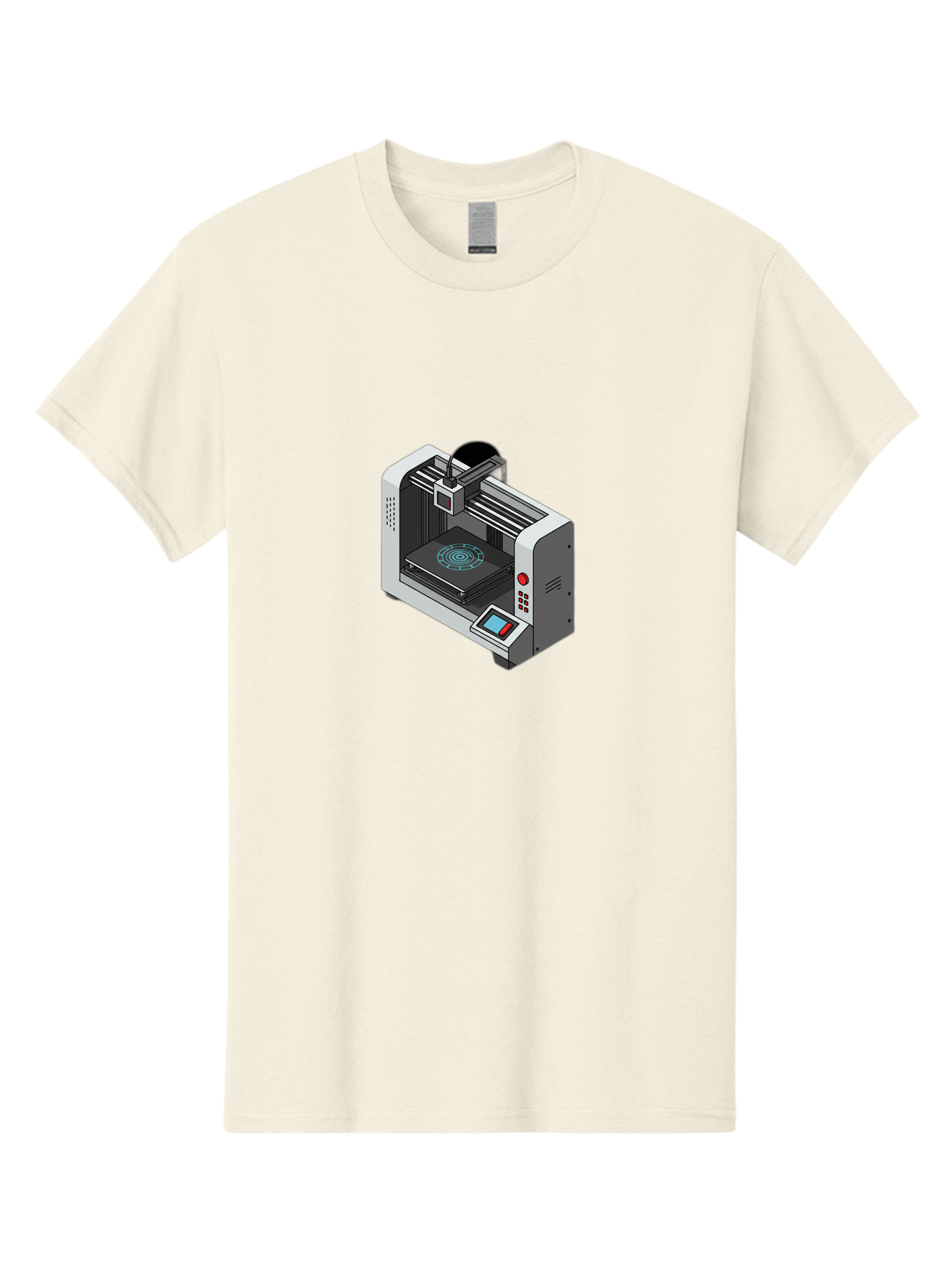 3D-Printer-33 Men'S Graphic Tee, 100% Cotton, Comfortable Casual Summer Wear, Machine Washable, 3D Printing Technology, Additive Manufacturing, Digital Fabrication, Rapid Prototyping, Industrial Design, Futuristic Machinery, Baa028