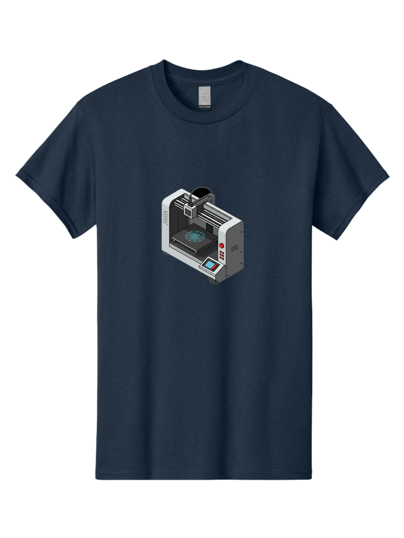 3D-Printer-33 Men'S Graphic Tee, 100% Cotton, Comfortable Casual Summer Wear, Machine Washable, 3D Printing Technology, Additive Manufacturing, Digital Fabrication, Rapid Prototyping, Industrial Design, Futuristic Machinery, Baa028
