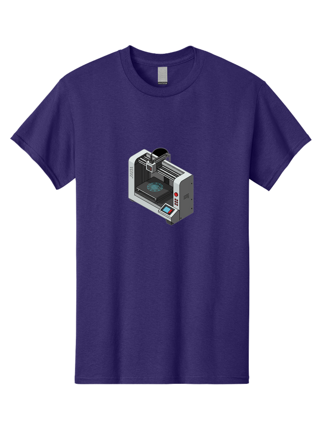 3D-Printer-33 Men'S Graphic Tee, 100% Cotton, Comfortable Casual Summer Wear, Machine Washable, 3D Printing Technology, Additive Manufacturing, Digital Fabrication, Rapid Prototyping, Industrial Design, Futuristic Machinery, Baa028