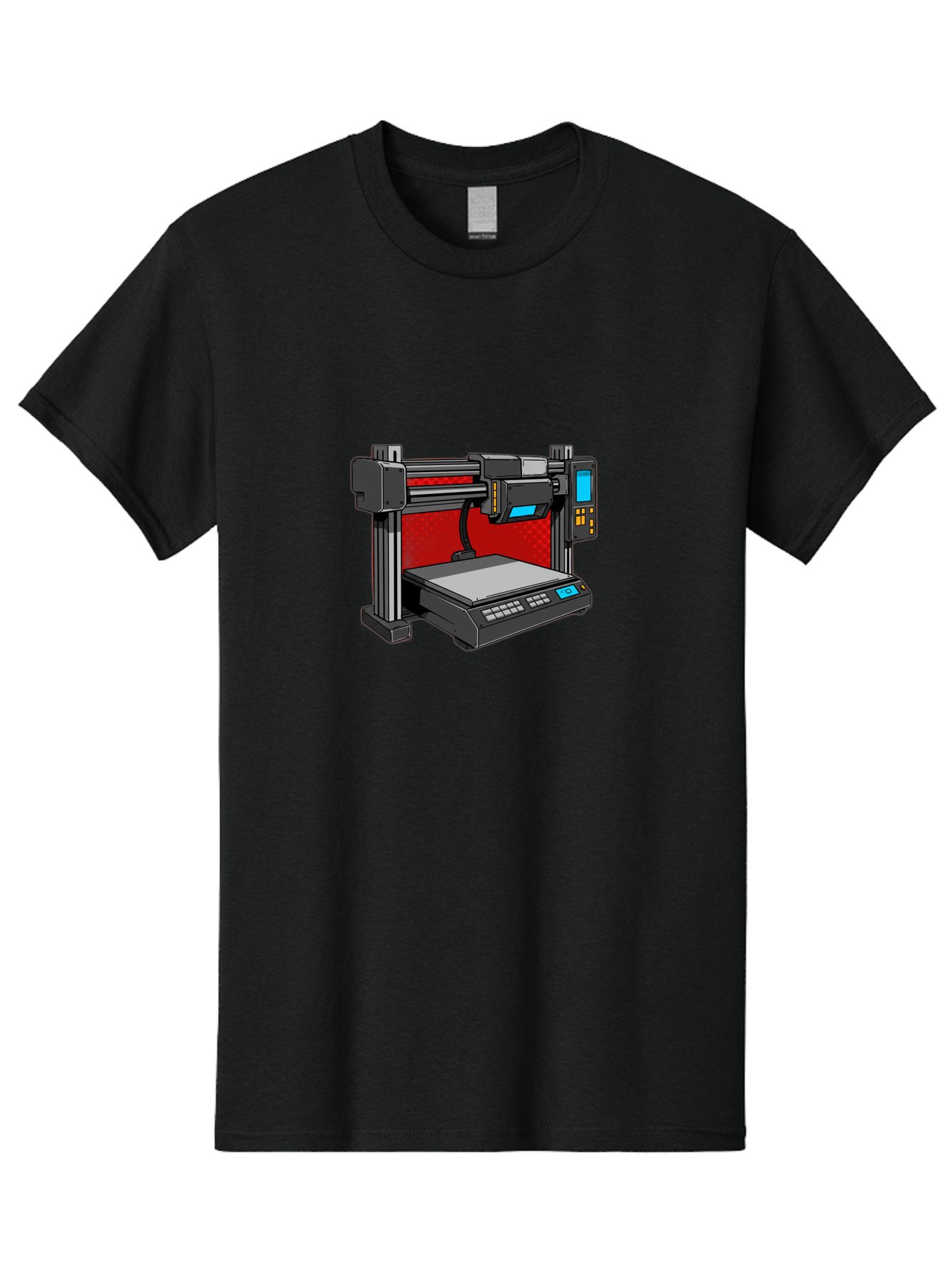 3D-Printer-34 Men'S Graphic Tee, 100% Cotton, Comfortable Casual Summer Wear, Machine Washable, 3D Printing Technology, Additive Manufacturing, Futuristic Machine, Digital Fabrication, Precise Printing, Industrial Design, Baa029