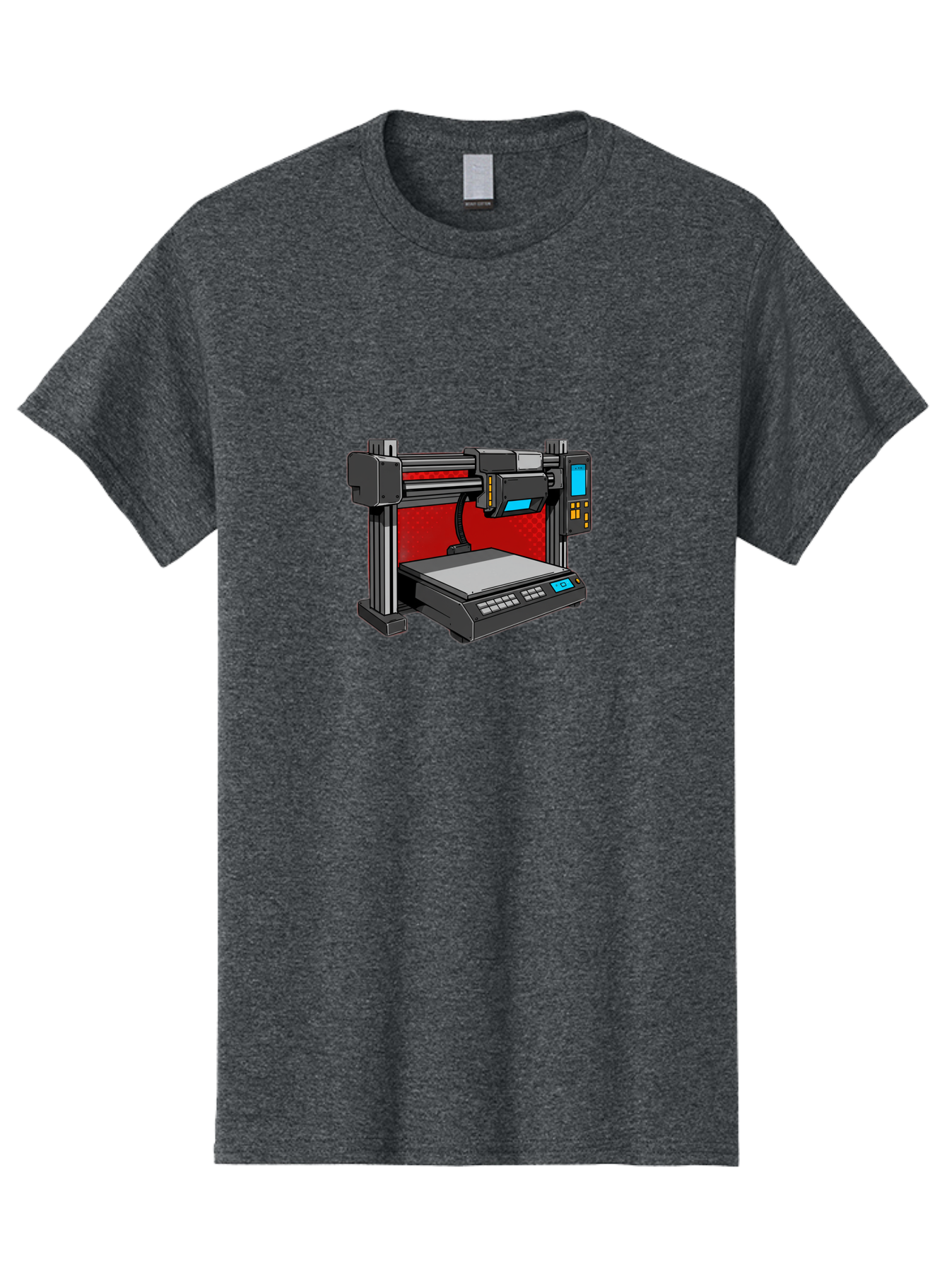 3D-Printer-34 Men'S Graphic Tee, 100% Cotton, Comfortable Casual Summer Wear, Machine Washable, 3D Printing Technology, Additive Manufacturing, Futuristic Machine, Digital Fabrication, Precise Printing, Industrial Design, Baa029