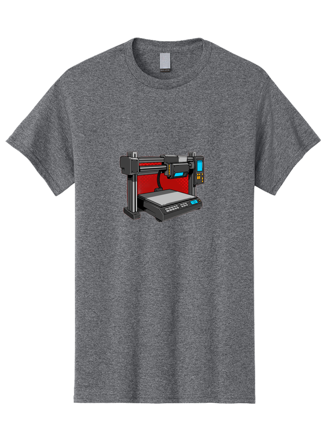 3D-Printer-34 Men'S Graphic Tee, 100% Cotton, Comfortable Casual Summer Wear, Machine Washable, 3D Printing Technology, Additive Manufacturing, Futuristic Machine, Digital Fabrication, Precise Printing, Industrial Design, Baa029