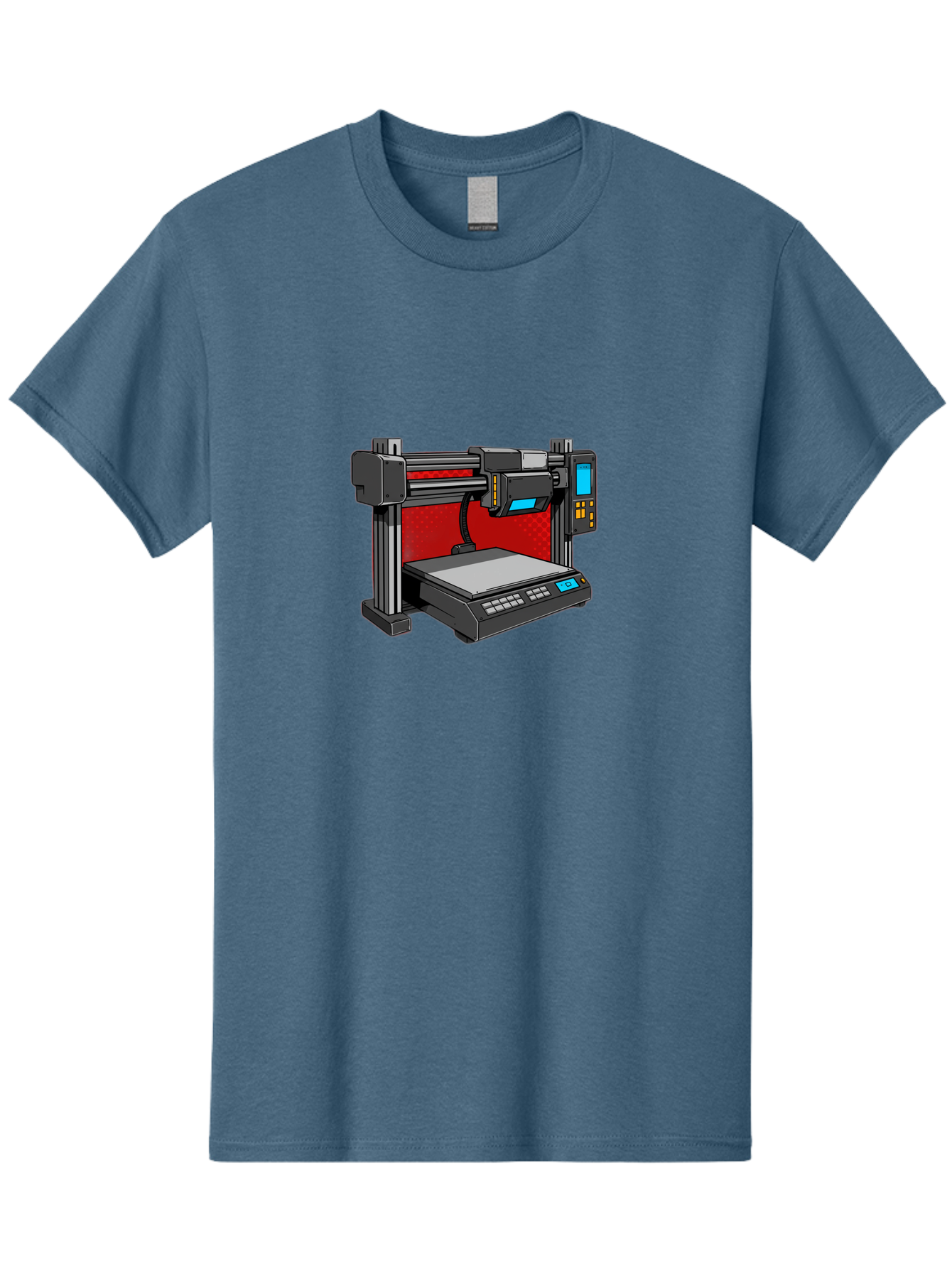 3D-Printer-34 Men'S Graphic Tee, 100% Cotton, Comfortable Casual Summer Wear, Machine Washable, 3D Printing Technology, Additive Manufacturing, Futuristic Machine, Digital Fabrication, Precise Printing, Industrial Design, Baa029