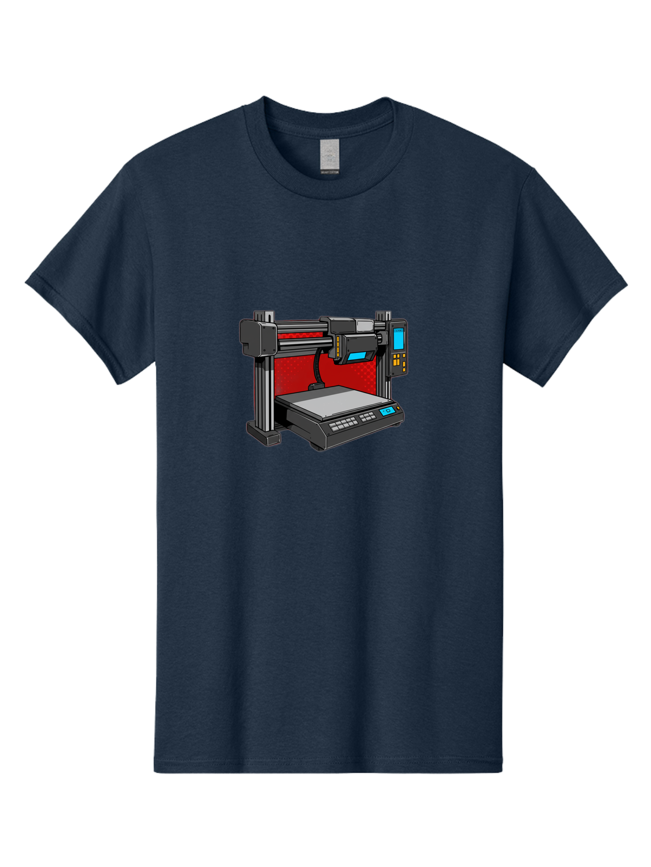 3D-Printer-34 Men'S Graphic Tee, 100% Cotton, Comfortable Casual Summer Wear, Machine Washable, 3D Printing Technology, Additive Manufacturing, Futuristic Machine, Digital Fabrication, Precise Printing, Industrial Design, Baa029