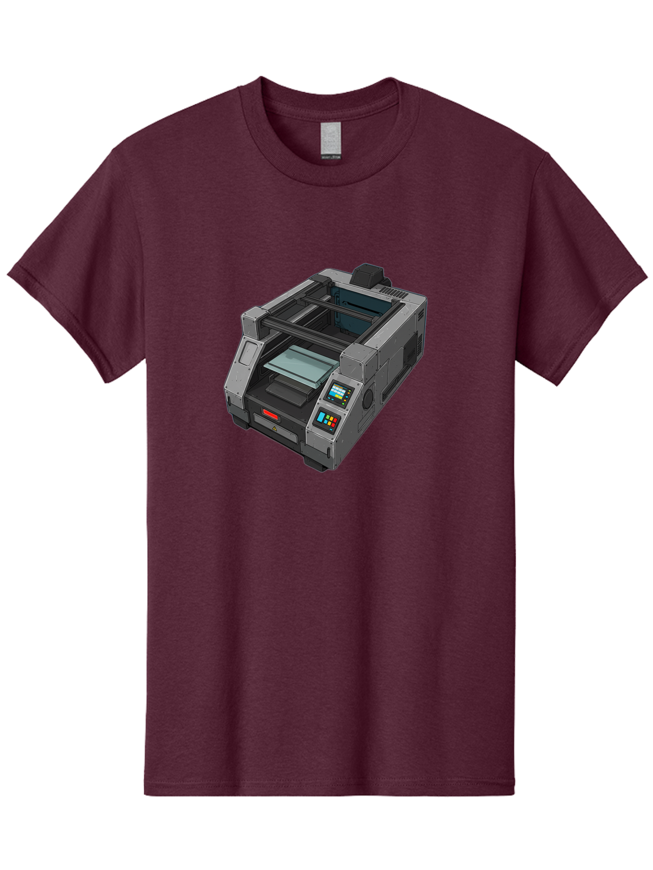 3D-Printer-35 Men'S Graphic Tee, 100% Cotton, Comfortable Casual Summer Wear, Machine Washable, 3D Printing Technology, Futuristic Printer, Digital Fabrication, Advanced Manufacturing, Printer Control Panel, Printing Process, Baa030