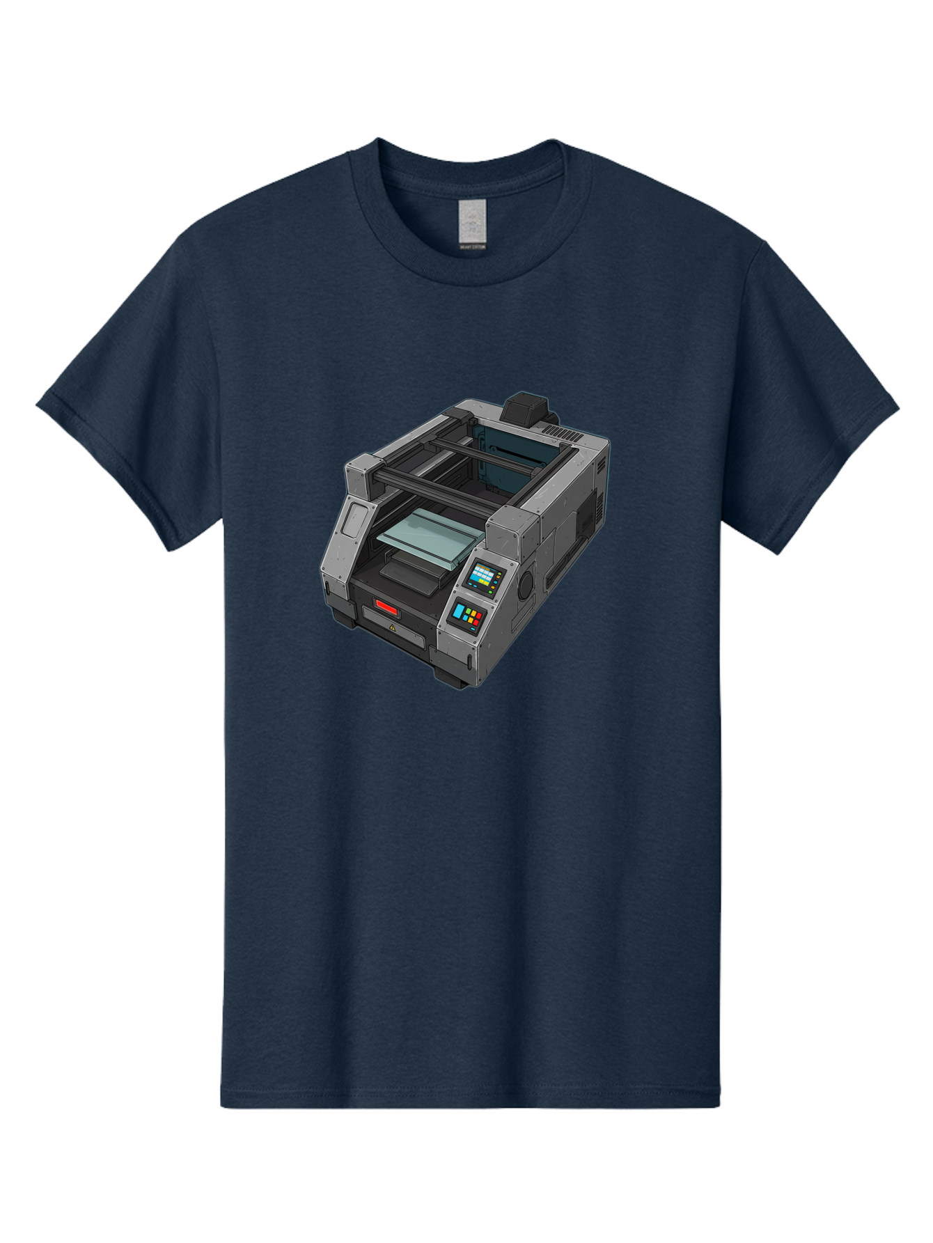 3D-Printer-35 Men'S Graphic Tee, 100% Cotton, Comfortable Casual Summer Wear, Machine Washable, 3D Printing Technology, Futuristic Printer, Digital Fabrication, Advanced Manufacturing, Printer Control Panel, Printing Process, Baa030