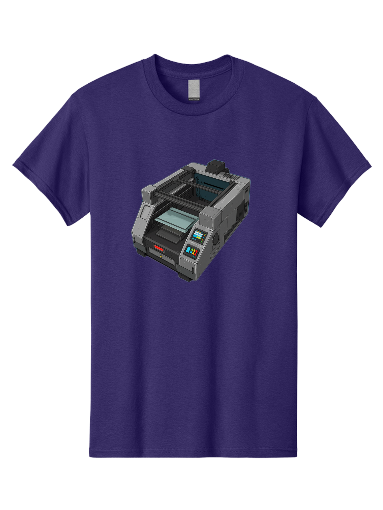 3D-Printer-35 Men'S Graphic Tee, 100% Cotton, Comfortable Casual Summer Wear, Machine Washable, 3D Printing Technology, Futuristic Printer, Digital Fabrication, Advanced Manufacturing, Printer Control Panel, Printing Process, Baa030