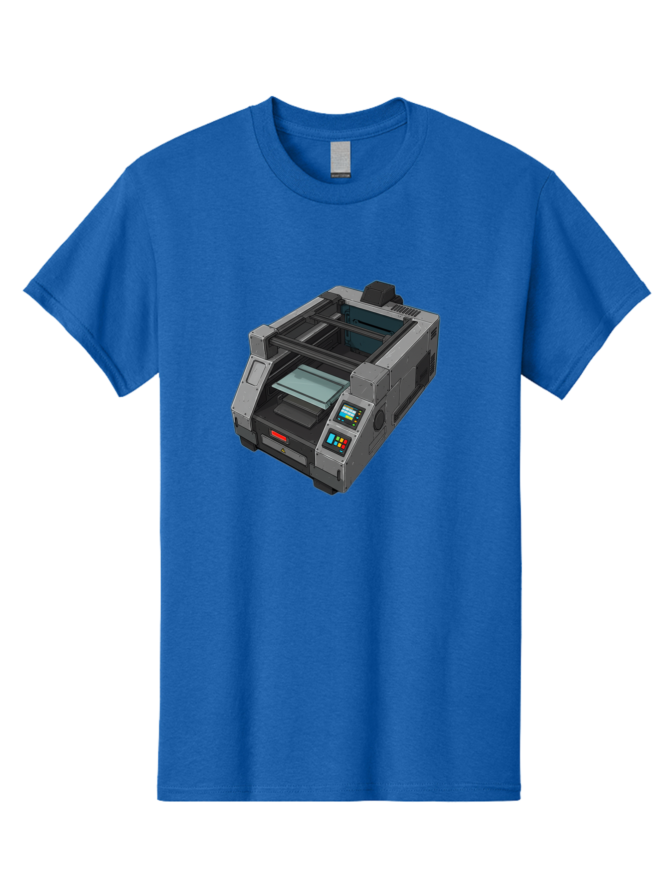 3D-Printer-35 Men'S Graphic Tee, 100% Cotton, Comfortable Casual Summer Wear, Machine Washable, 3D Printing Technology, Futuristic Printer, Digital Fabrication, Advanced Manufacturing, Printer Control Panel, Printing Process, Baa030