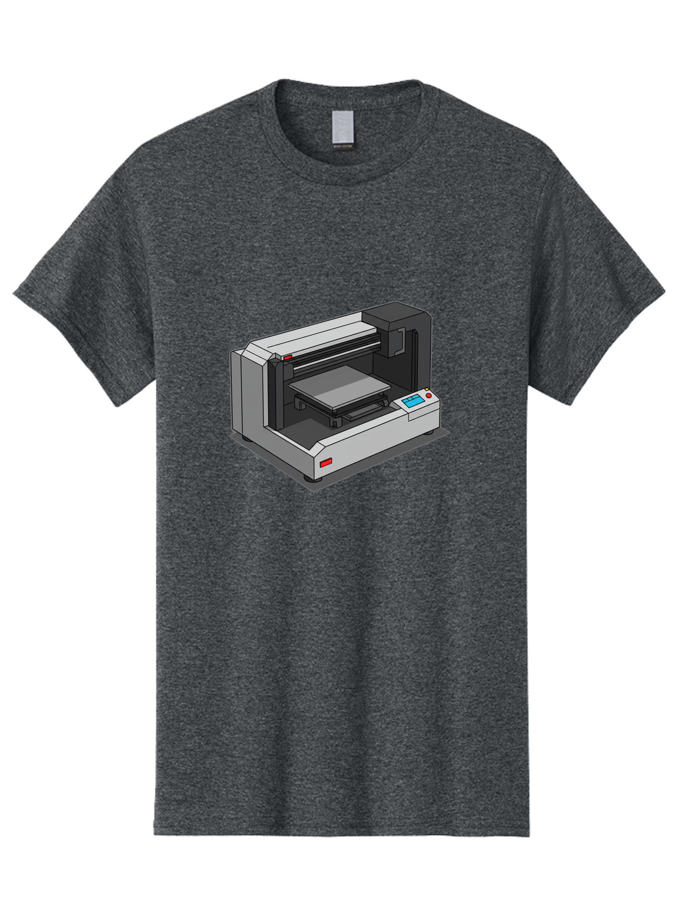 3D-Printer-39 Men'S Graphic Tee, 100% Cotton, Comfortable Casual Summer Wear, Machine Washable, 3D Printing Technology, Digital Fabrication, Additive Manufacturing, Rapid Prototyping, Industrial Design, Futuristic Machinery, Control Panel, Baa034