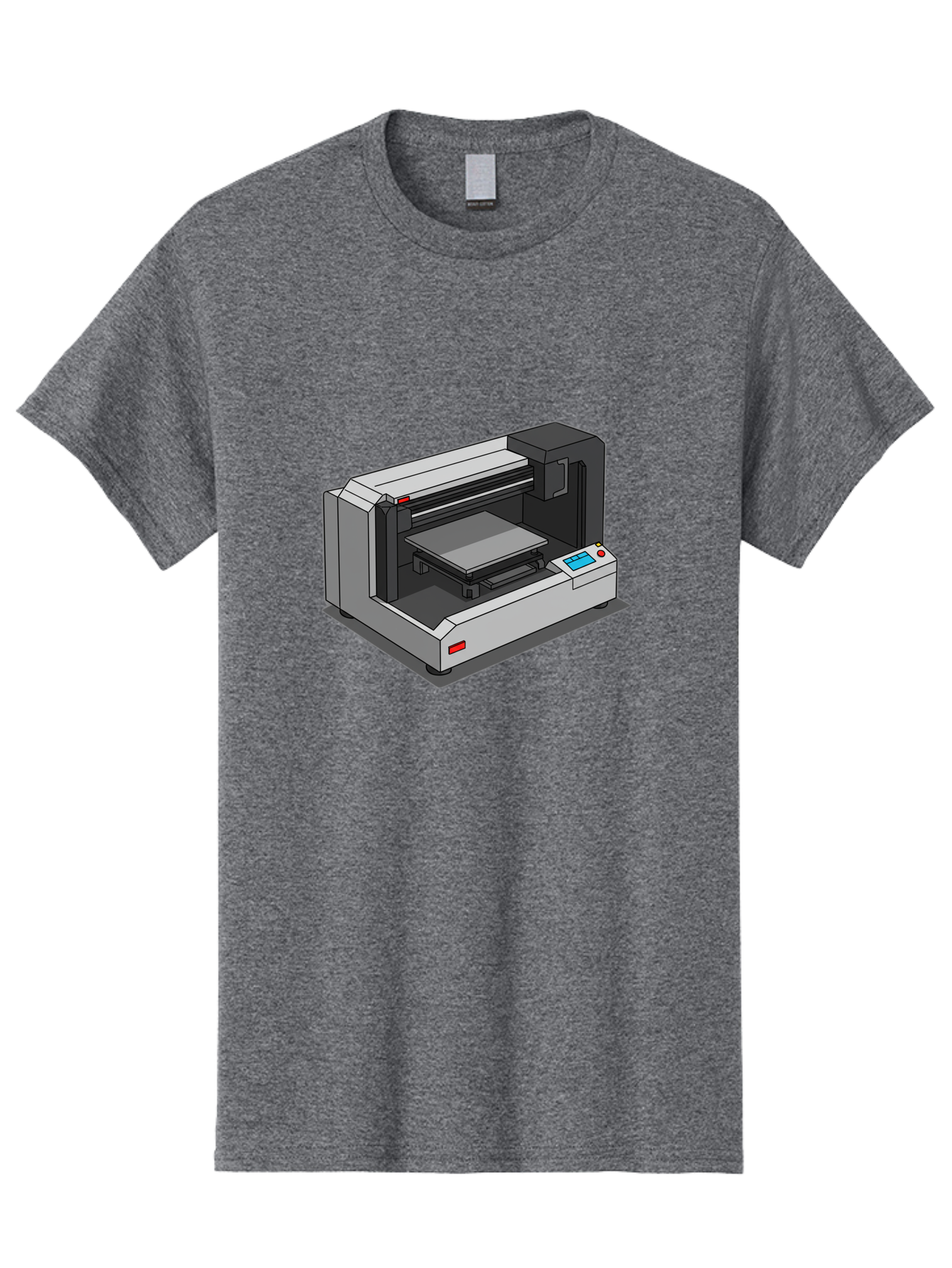 3D-Printer-39 Men'S Graphic Tee, 100% Cotton, Comfortable Casual Summer Wear, Machine Washable, 3D Printing Technology, Digital Fabrication, Additive Manufacturing, Rapid Prototyping, Industrial Design, Futuristic Machinery, Control Panel, Baa034