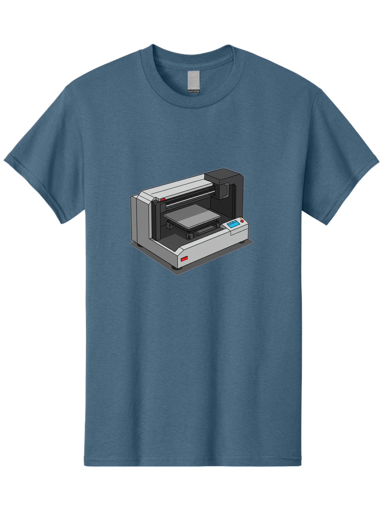 3D-Printer-39 Men'S Graphic Tee, 100% Cotton, Comfortable Casual Summer Wear, Machine Washable, 3D Printing Technology, Digital Fabrication, Additive Manufacturing, Rapid Prototyping, Industrial Design, Futuristic Machinery, Control Panel, Baa034