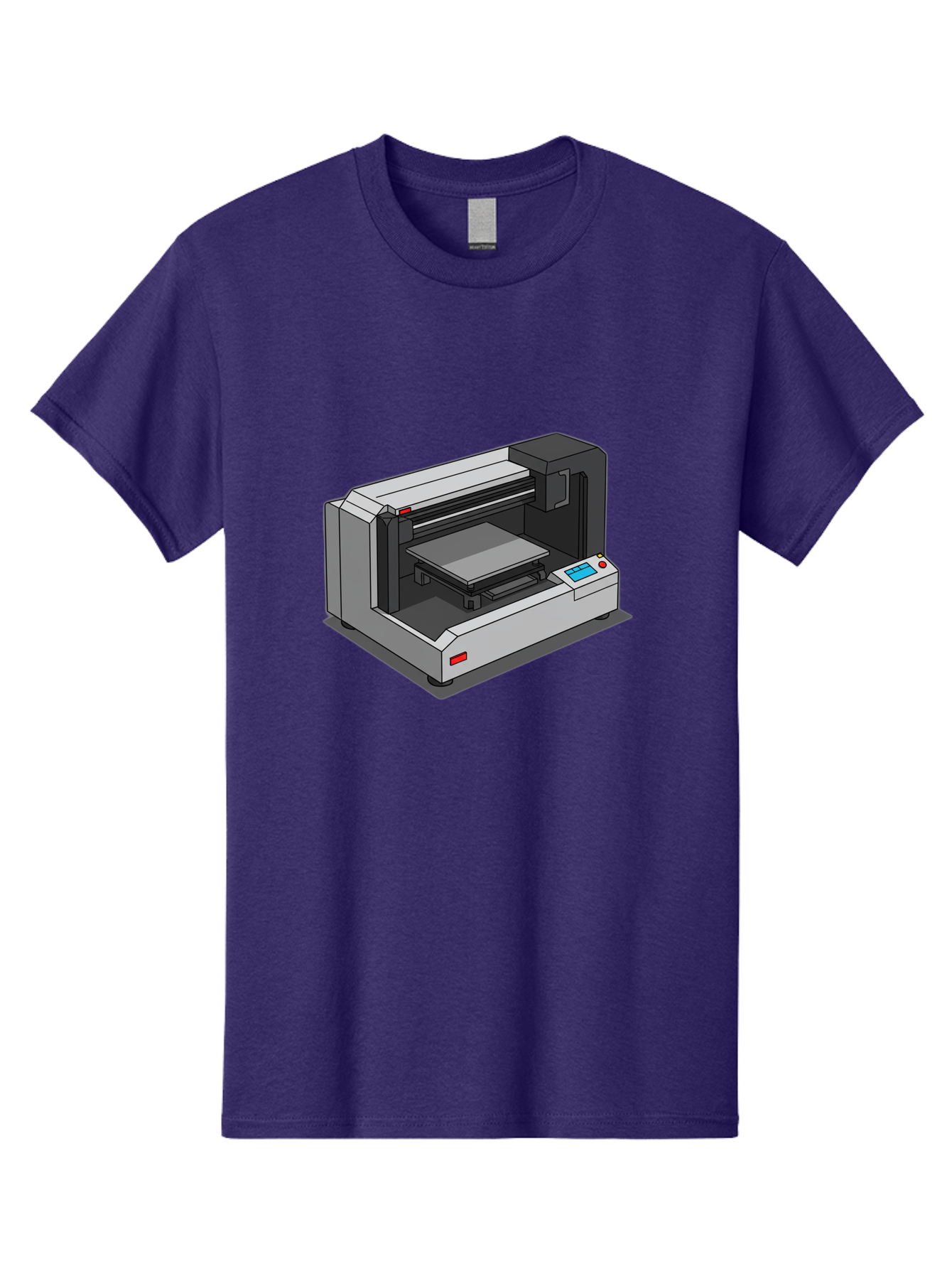 3D-Printer-39 Men'S Graphic Tee, 100% Cotton, Comfortable Casual Summer Wear, Machine Washable, 3D Printing Technology, Digital Fabrication, Additive Manufacturing, Rapid Prototyping, Industrial Design, Futuristic Machinery, Control Panel, Baa034