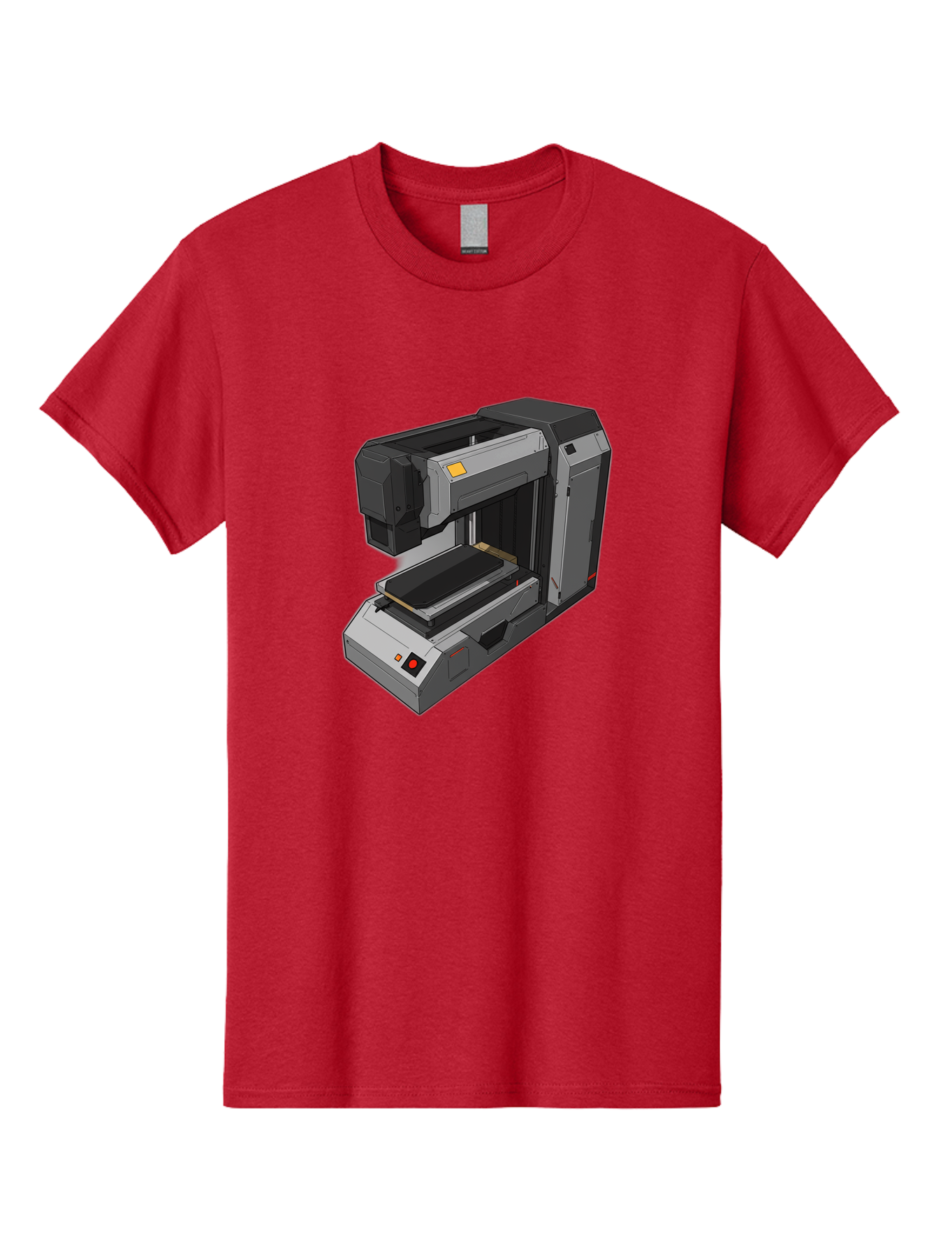 3D-Printer-41 Men'S Graphic Tee, 100% Cotton, Comfortable Casual Summer Wear, Machine Washable, 3D Printing Technology, Digital Fabrication, Additive Manufacturing, Printer Design, Futuristic Machinery, Modern Innovation, 3D Modeling, Baa037
